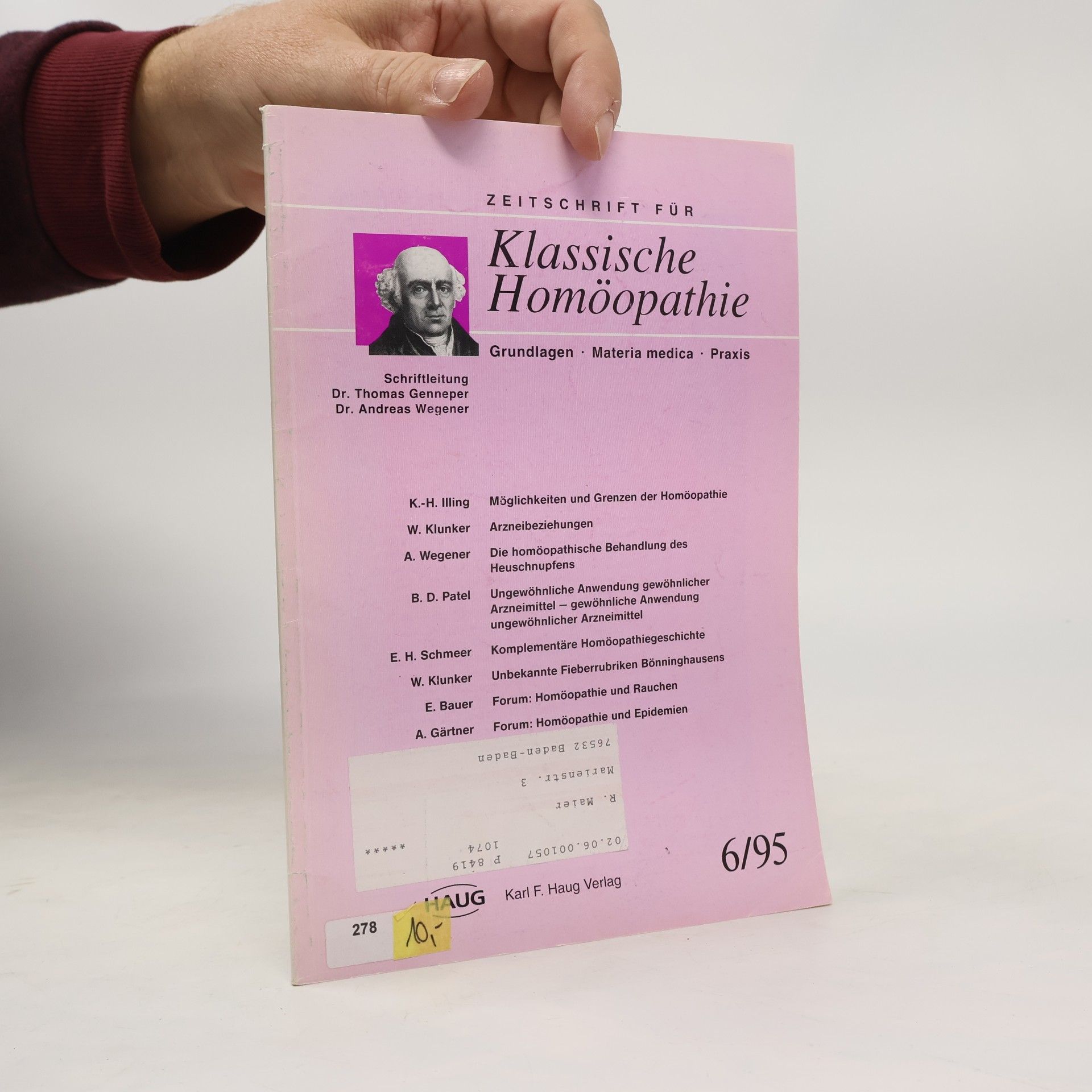 Klassische Homöopathie 6/95