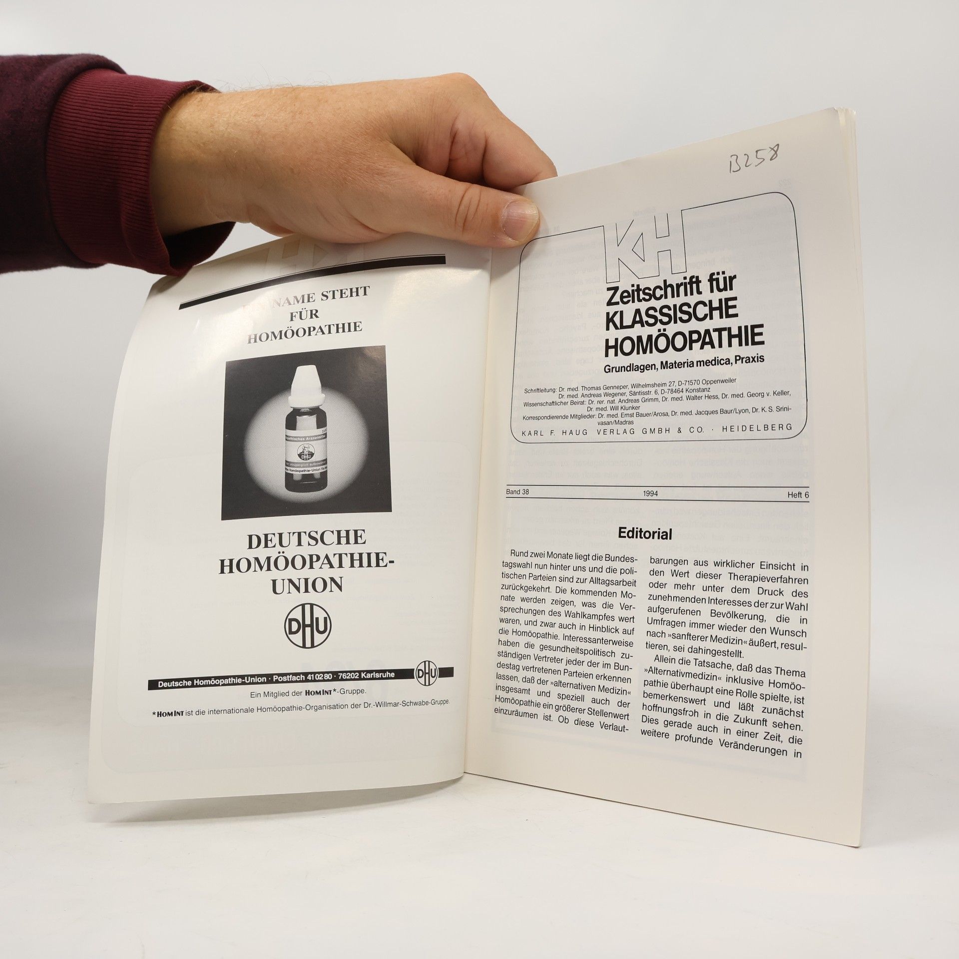 Autorenkollektiv Zeitschrift für klassische Homöopathie 6/1994