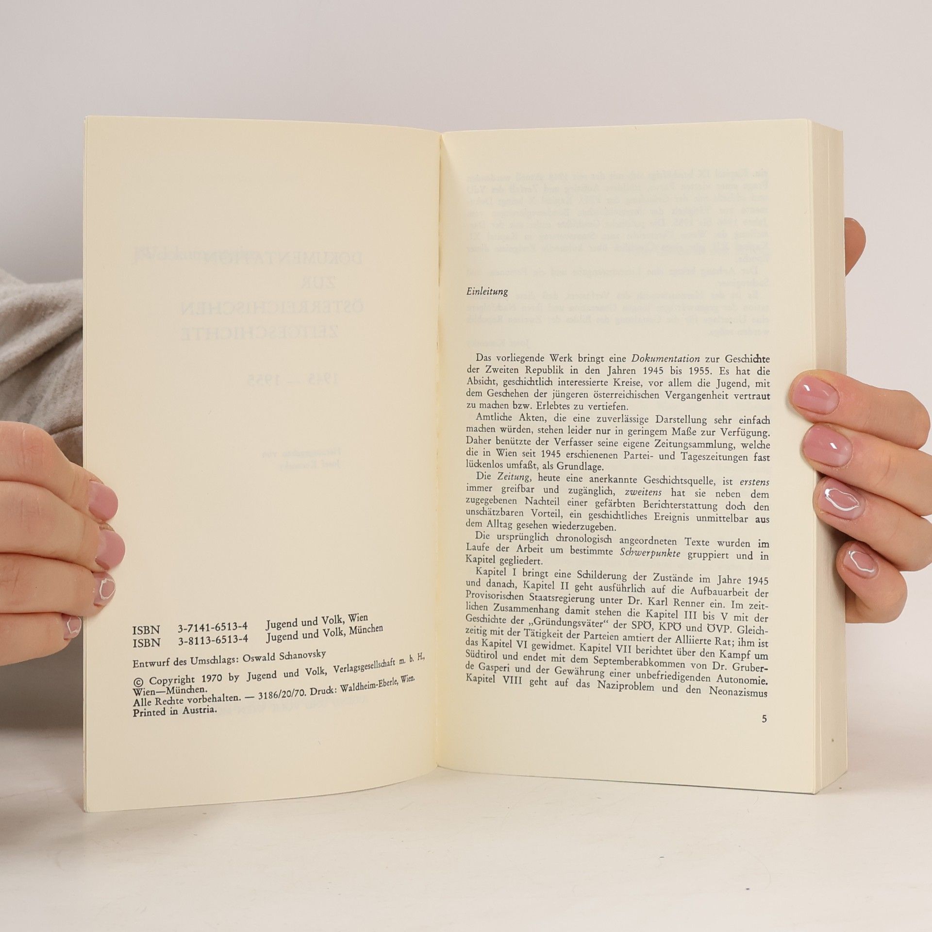 Oswald Schanovsky Dokumentation zur österreichischen Zeitgeschichte