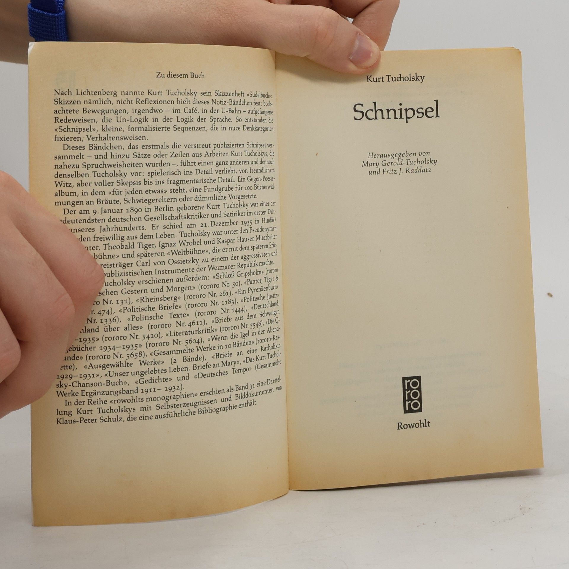 Kurt Tucholsky Schnipsel