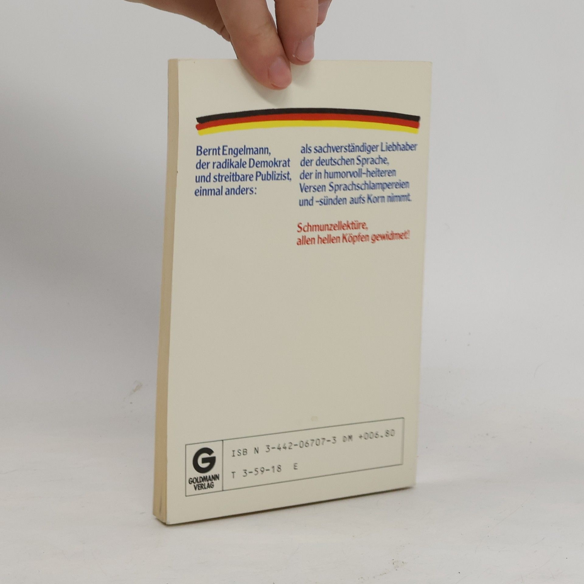 Bernt Engelmann So deutsch wie möglich, möglichst deutsch