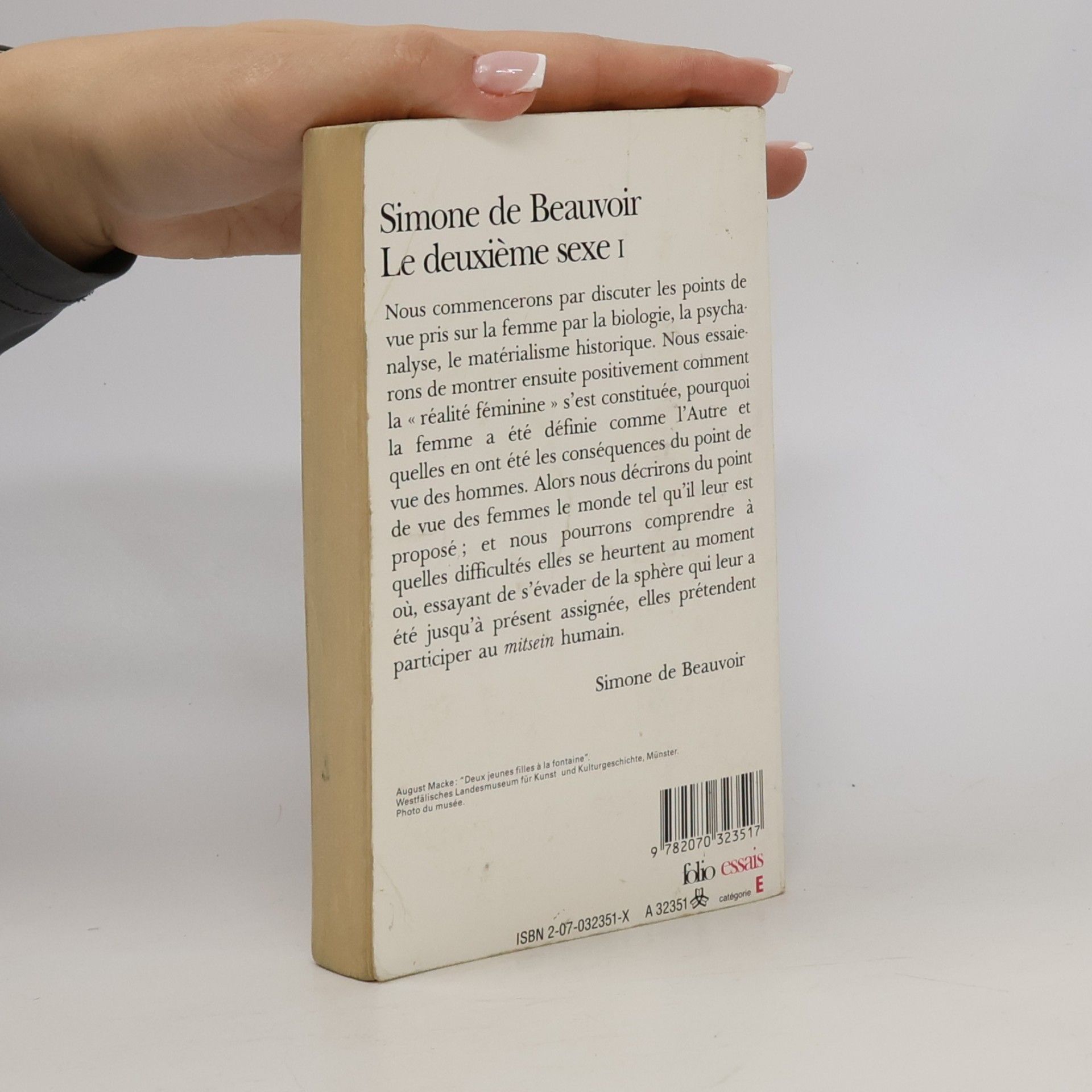 Simone Beauvoir Le deuxième sexe I