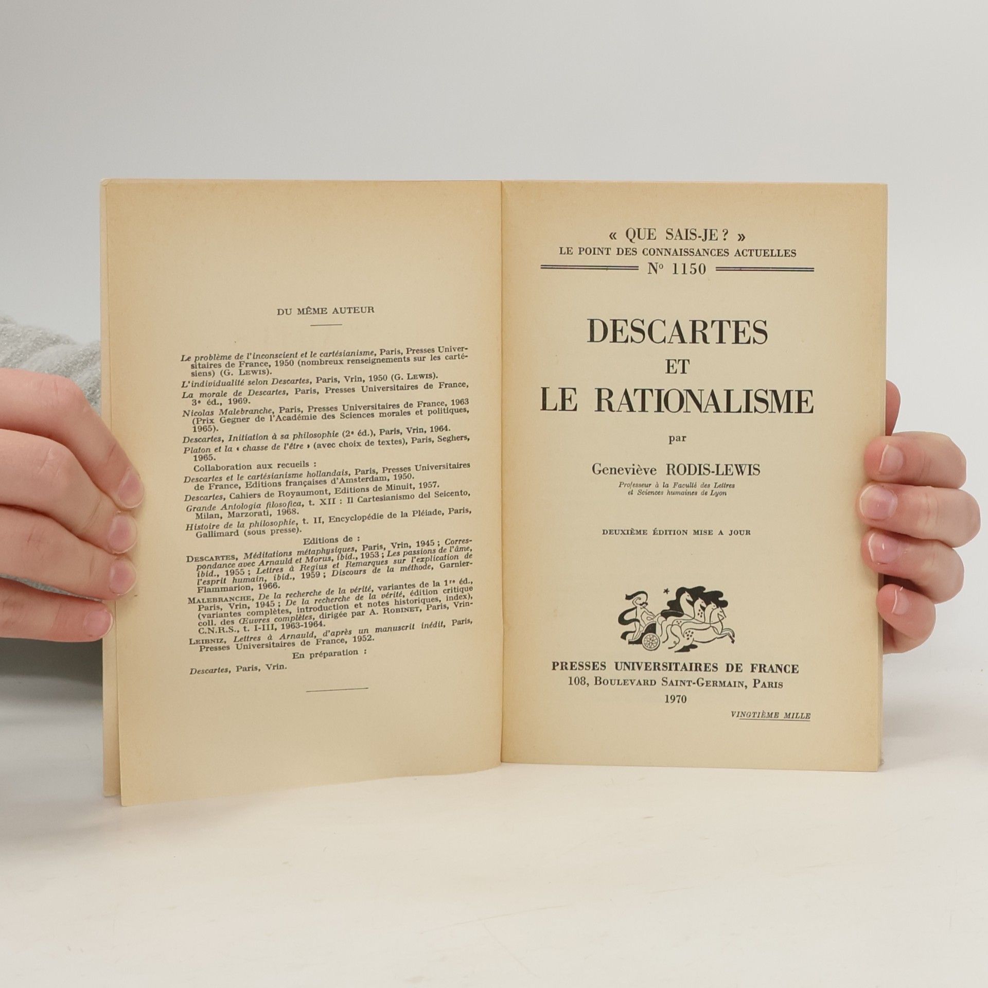 Geneviève Rodis Lewis Descartes et le rationalisme