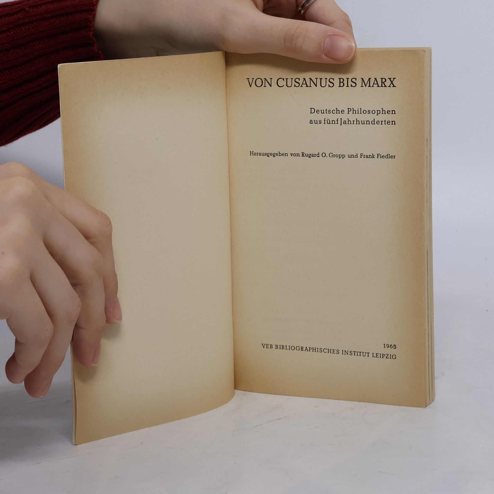 Rugard Otto Gropp Von Cusanus bis Marx