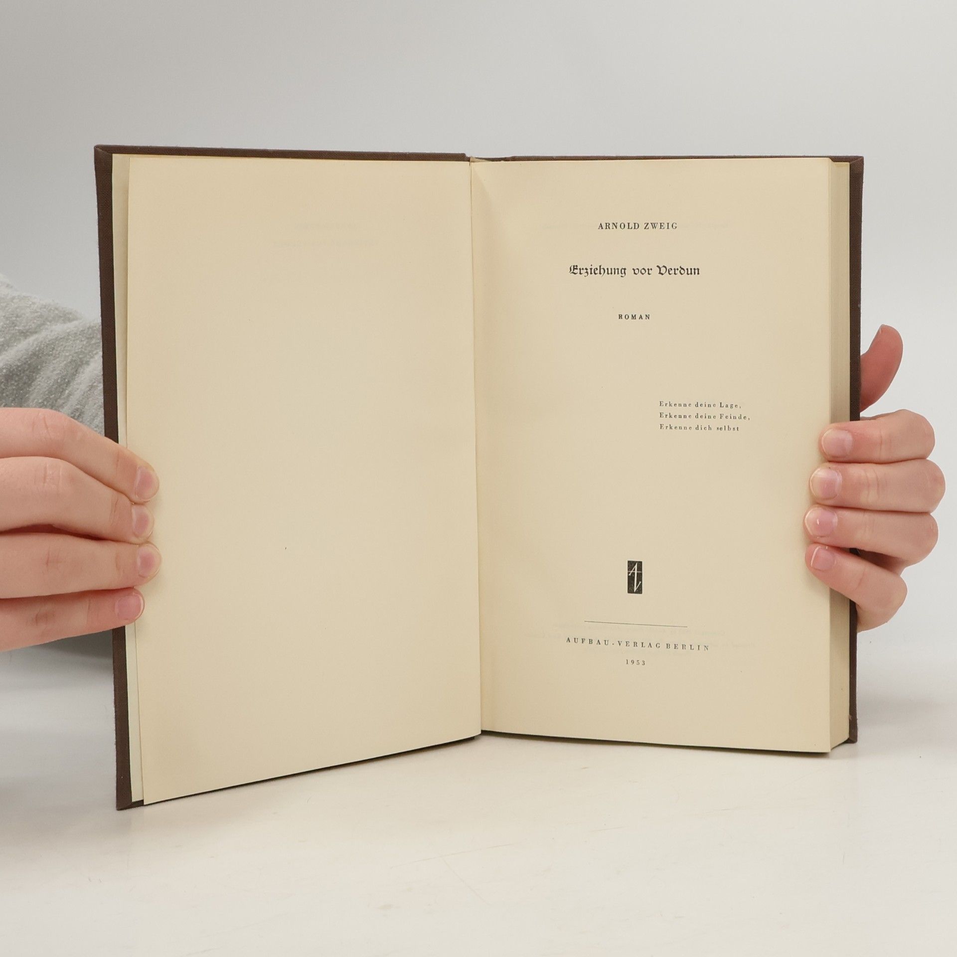 Arnold Zweig Erziehung vor Verdun