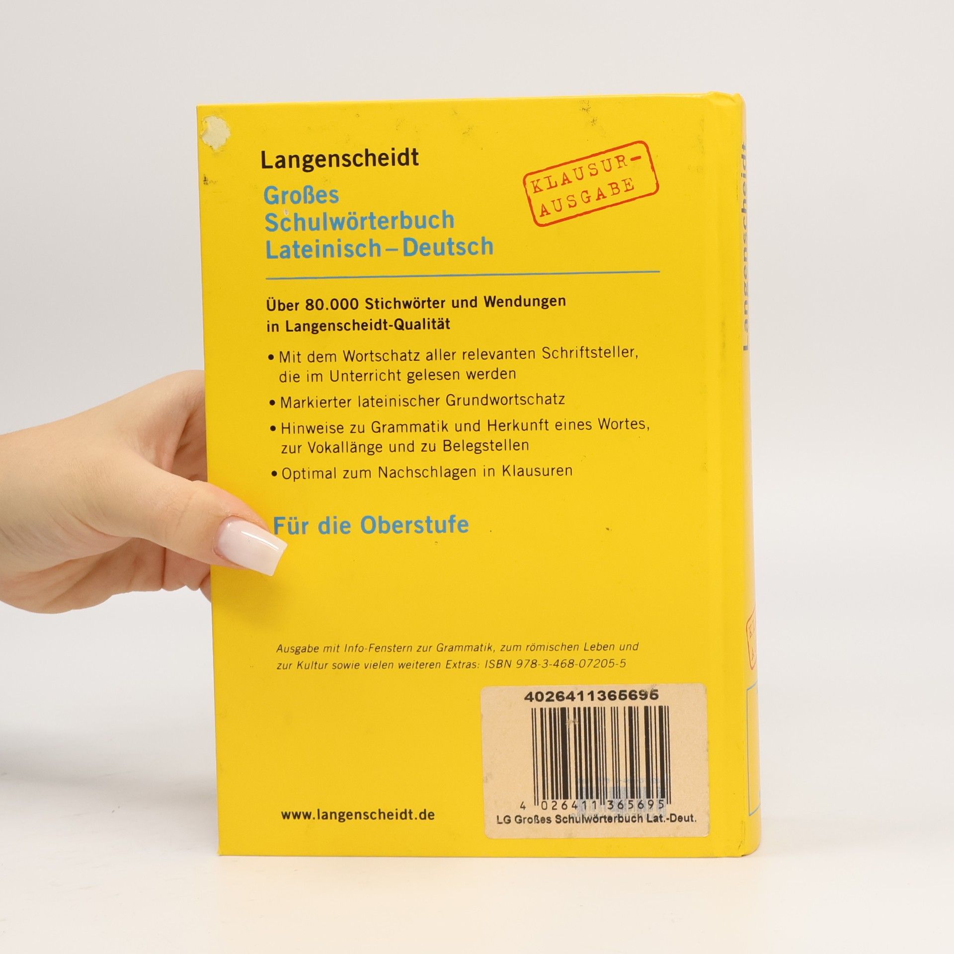 Rachele Zoli Sudbrock Langenscheidt, Großes Schulwörterbuch Lateinisch-Deutsch