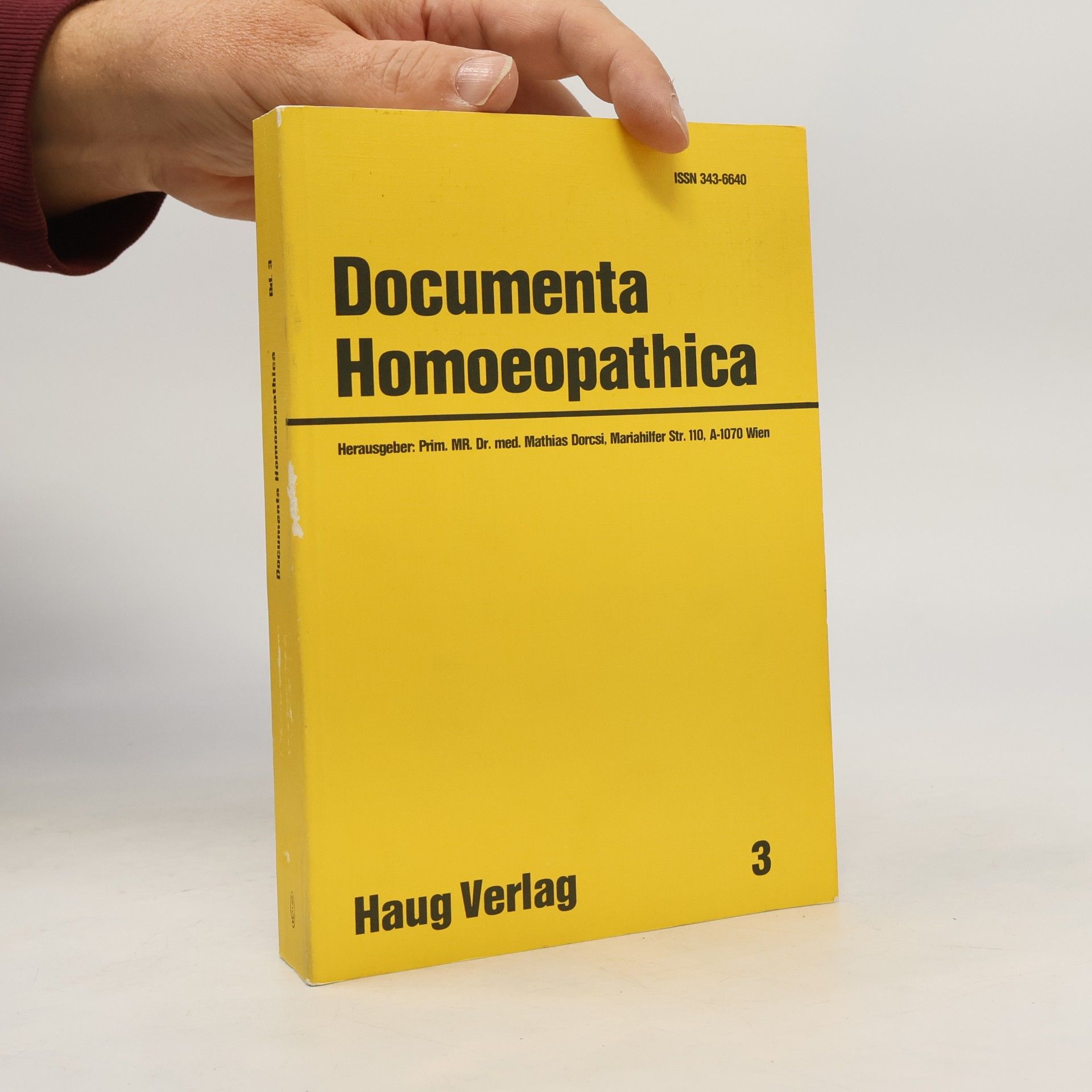 Documenta Homoeopathica 3