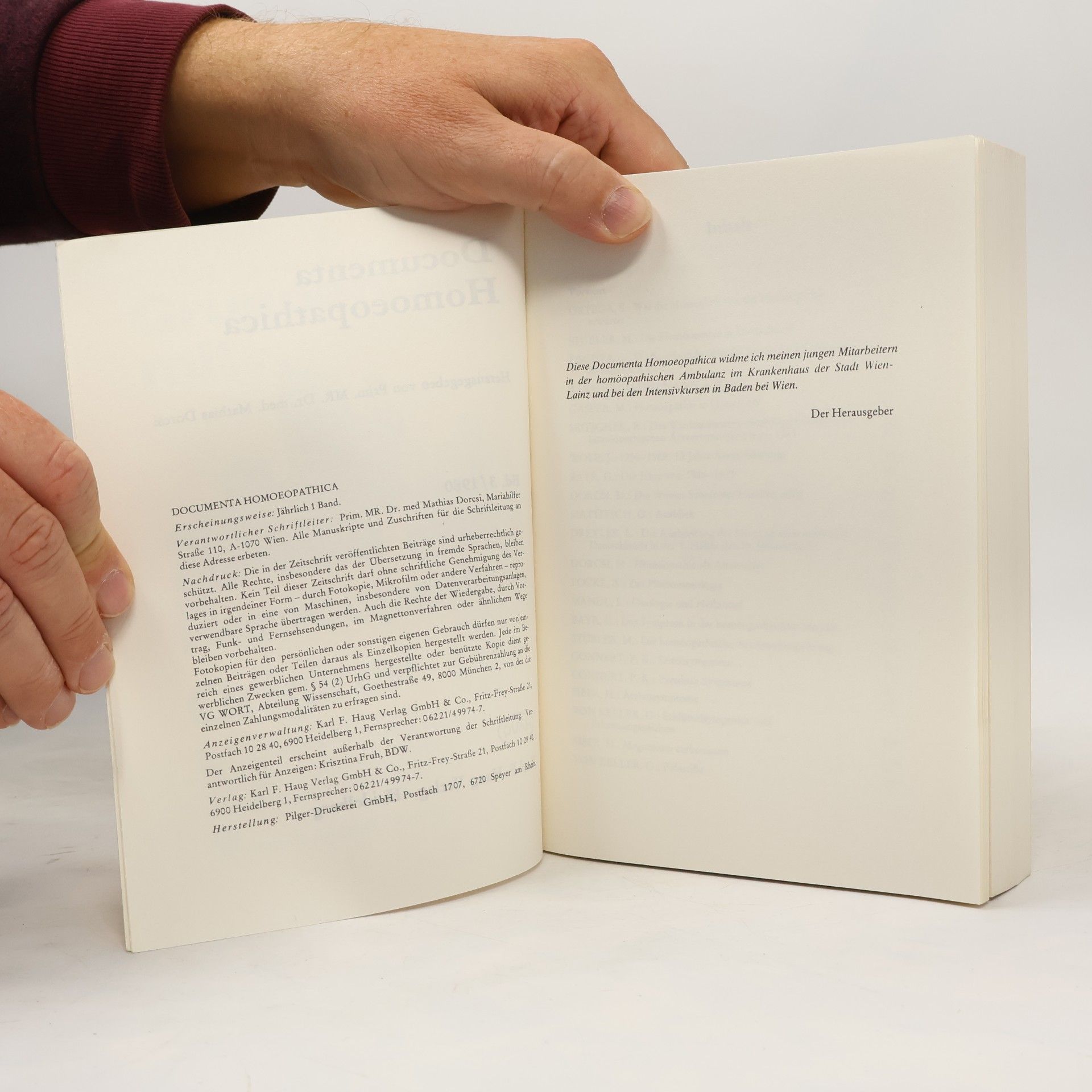Mathias Dorcsi Documenta Homoeopathica 3