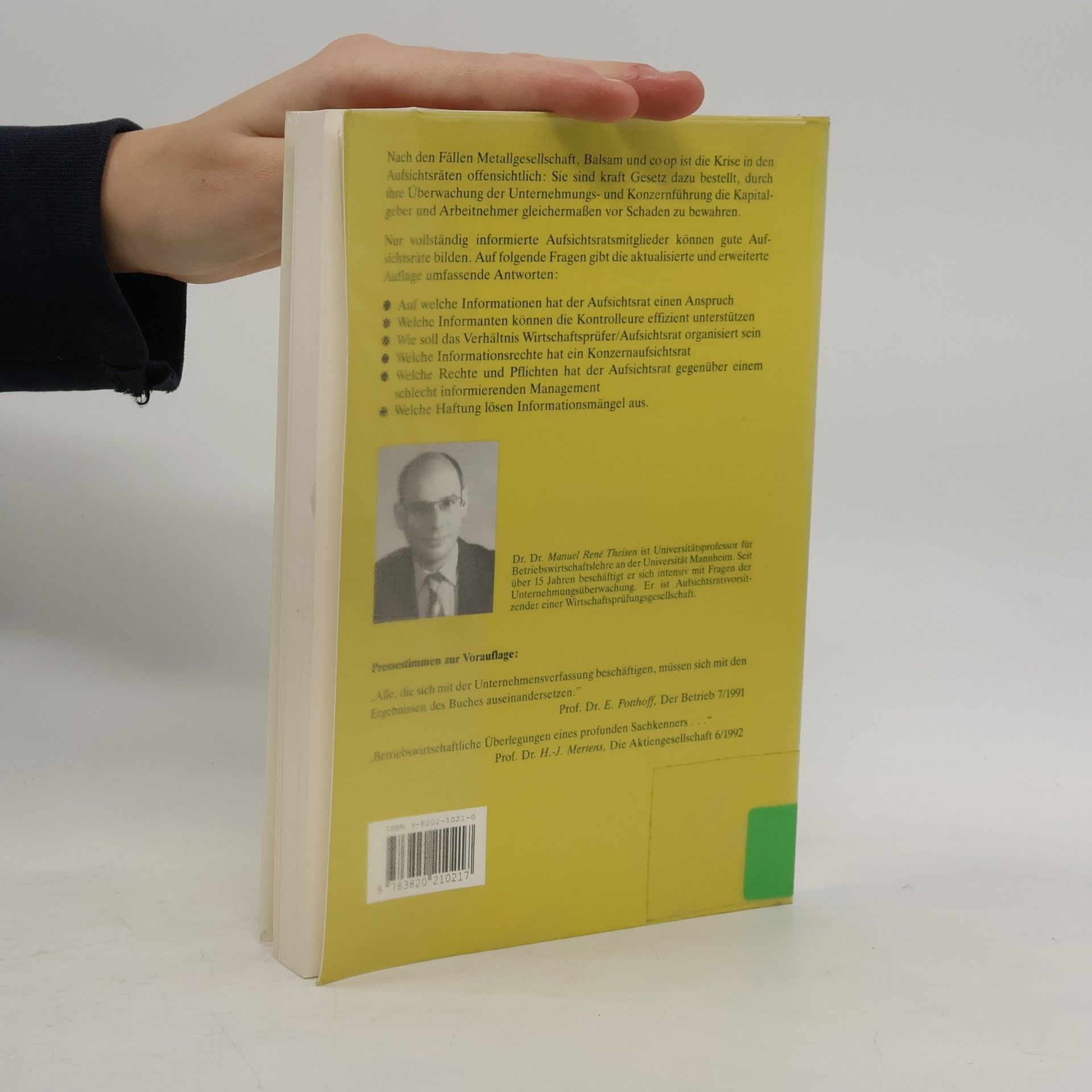 Manuel Theisen Grundsätze einer ordnungsmässigen Informationsversorgung des Aufsichtsrats