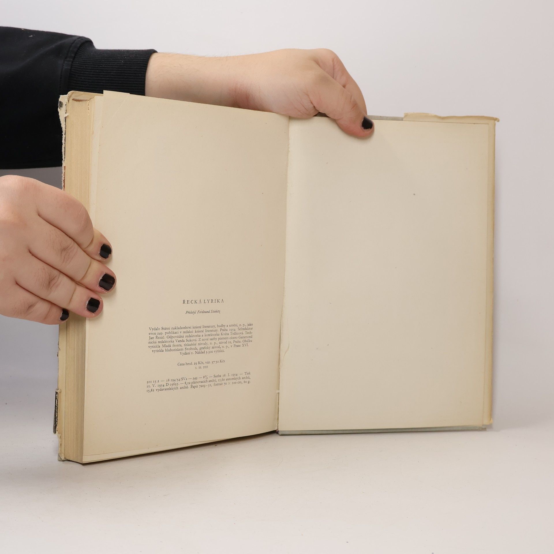 Ferdinand Stiebitz Řecká lyrika