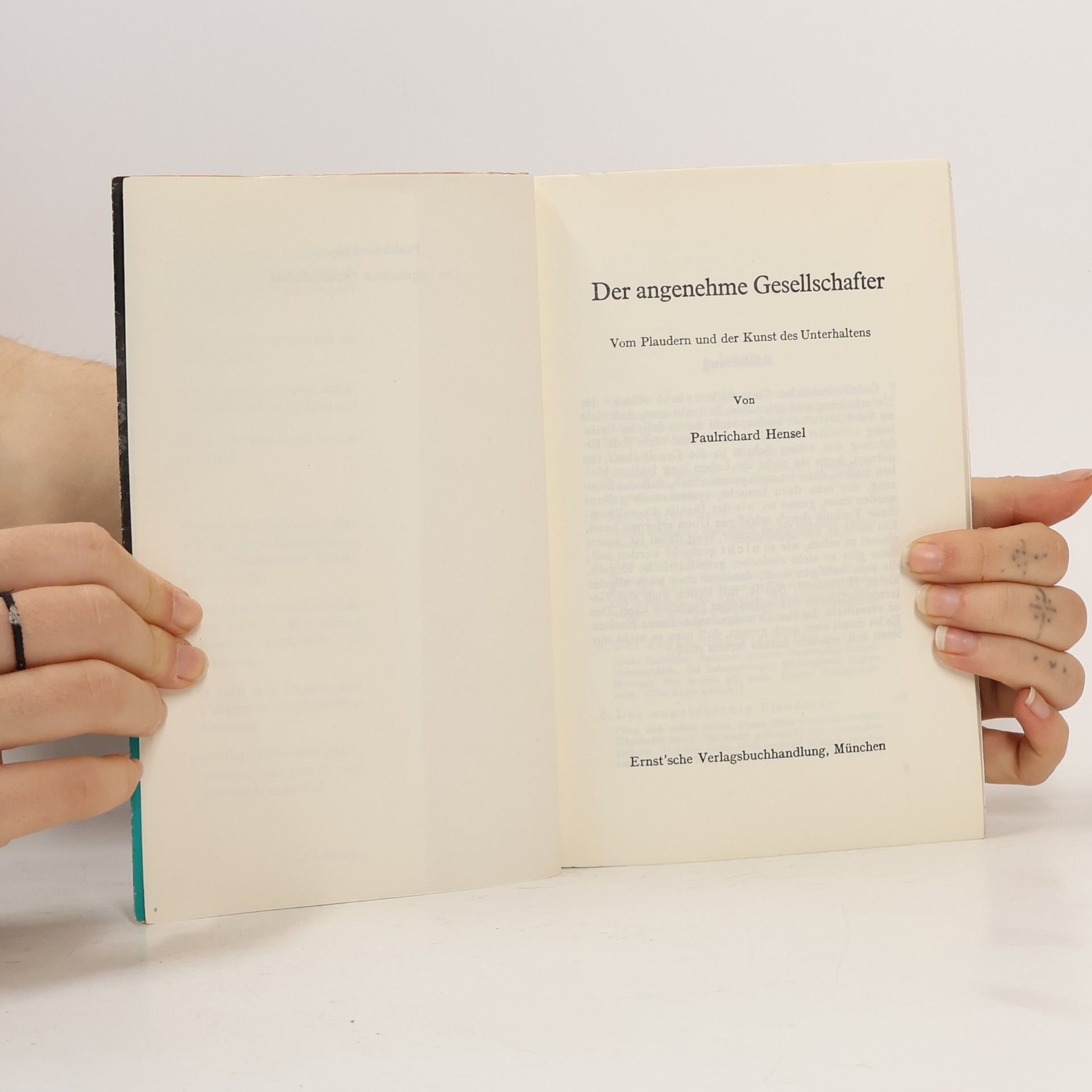 Paulrichard Hensel Der angenehme Gesellschafter