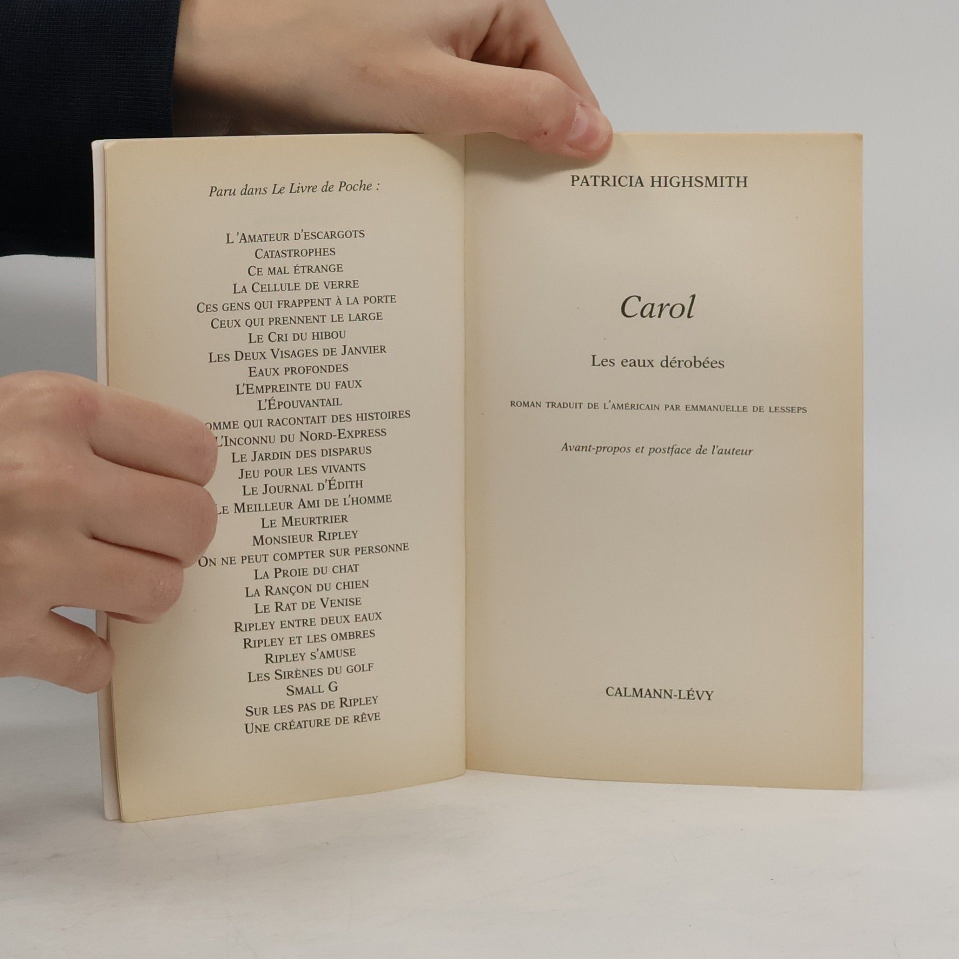 Patricia Highsmith Le Livre de Poche: Carol