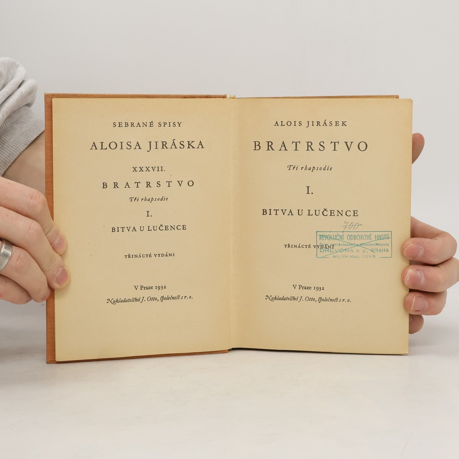 Alois Jirásek Bratrstvo I.