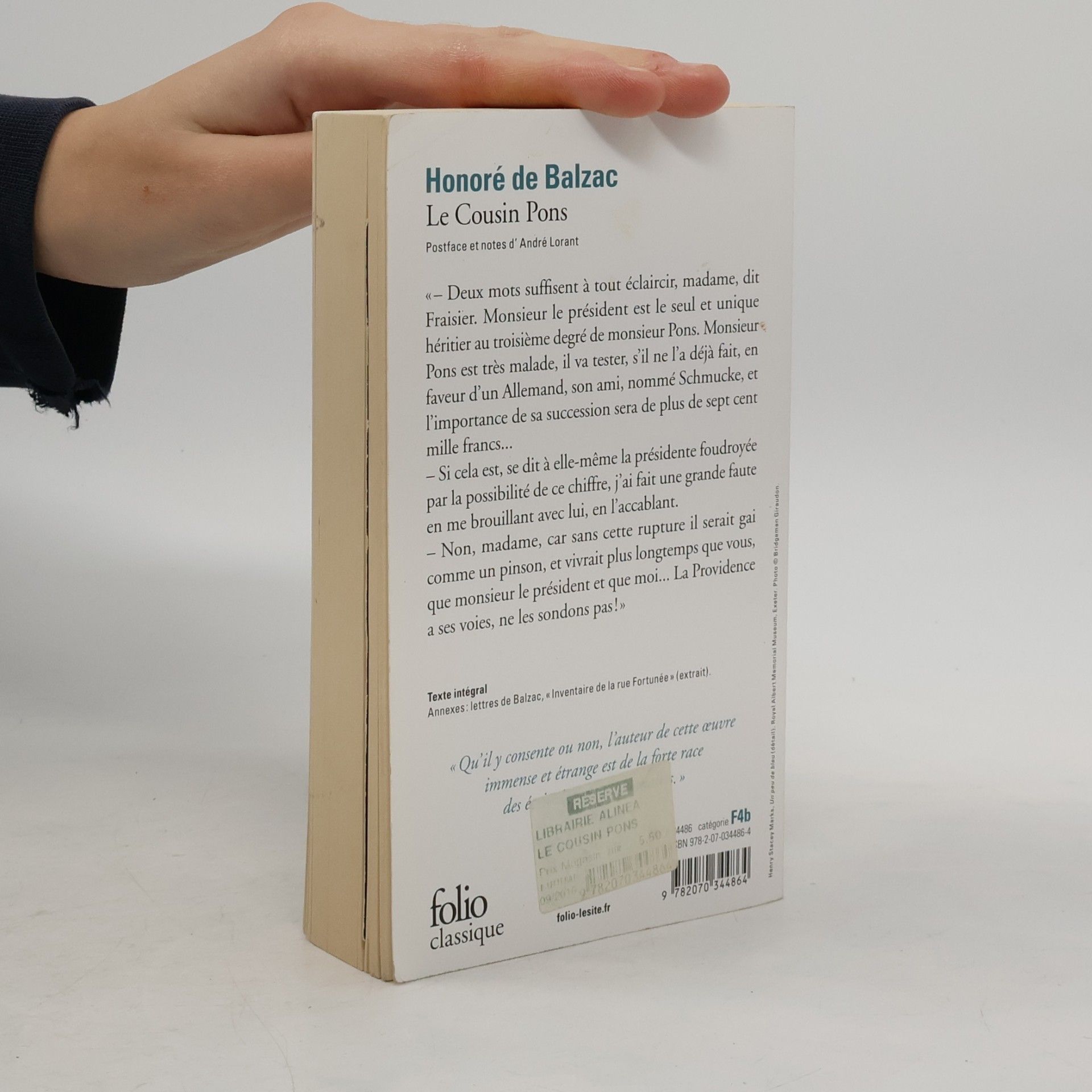 Honoré de Balzac Folio classique - 380: Le Cousin Pons