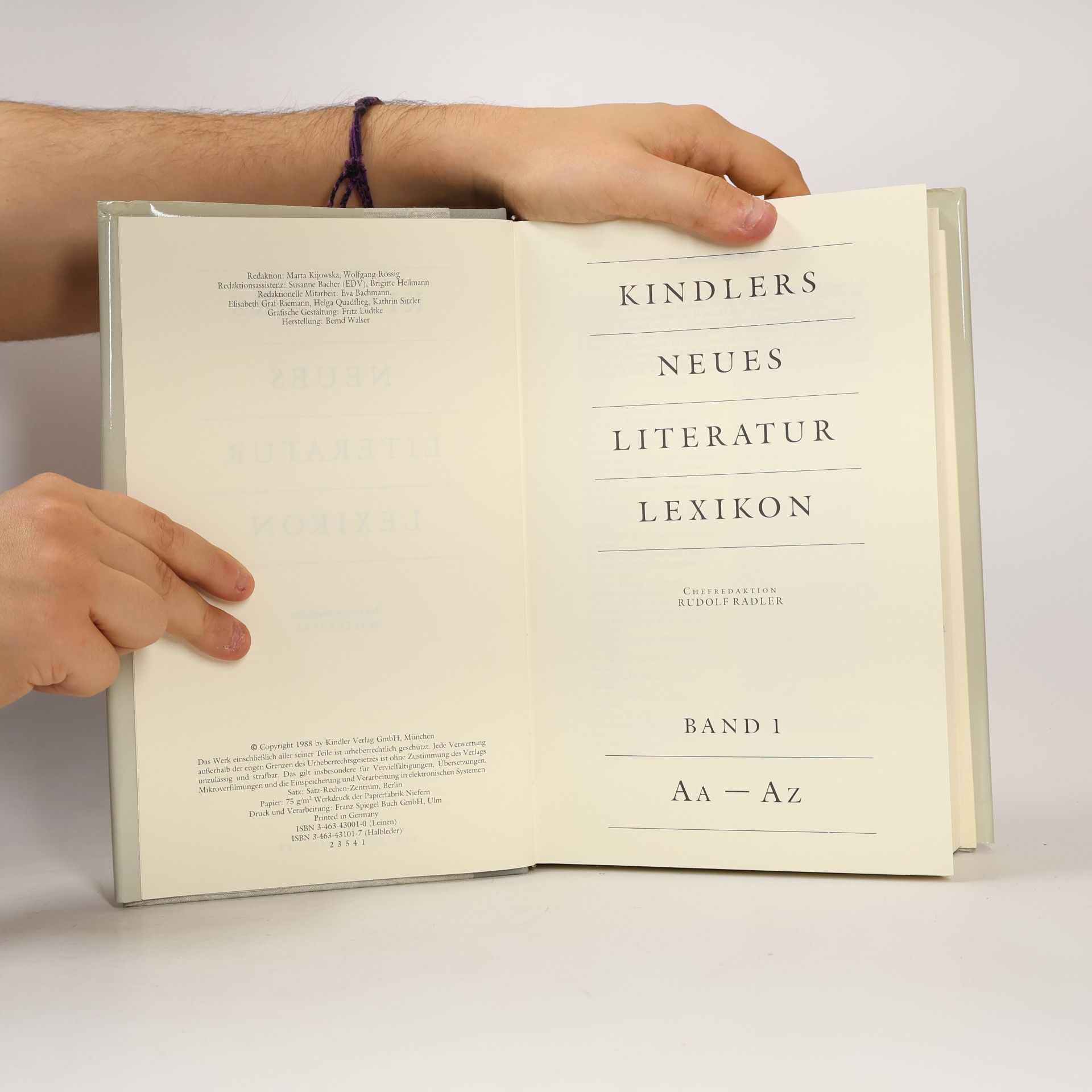 Rudolf Radler Kindlers Neues Literatur Lexikon. Band 1