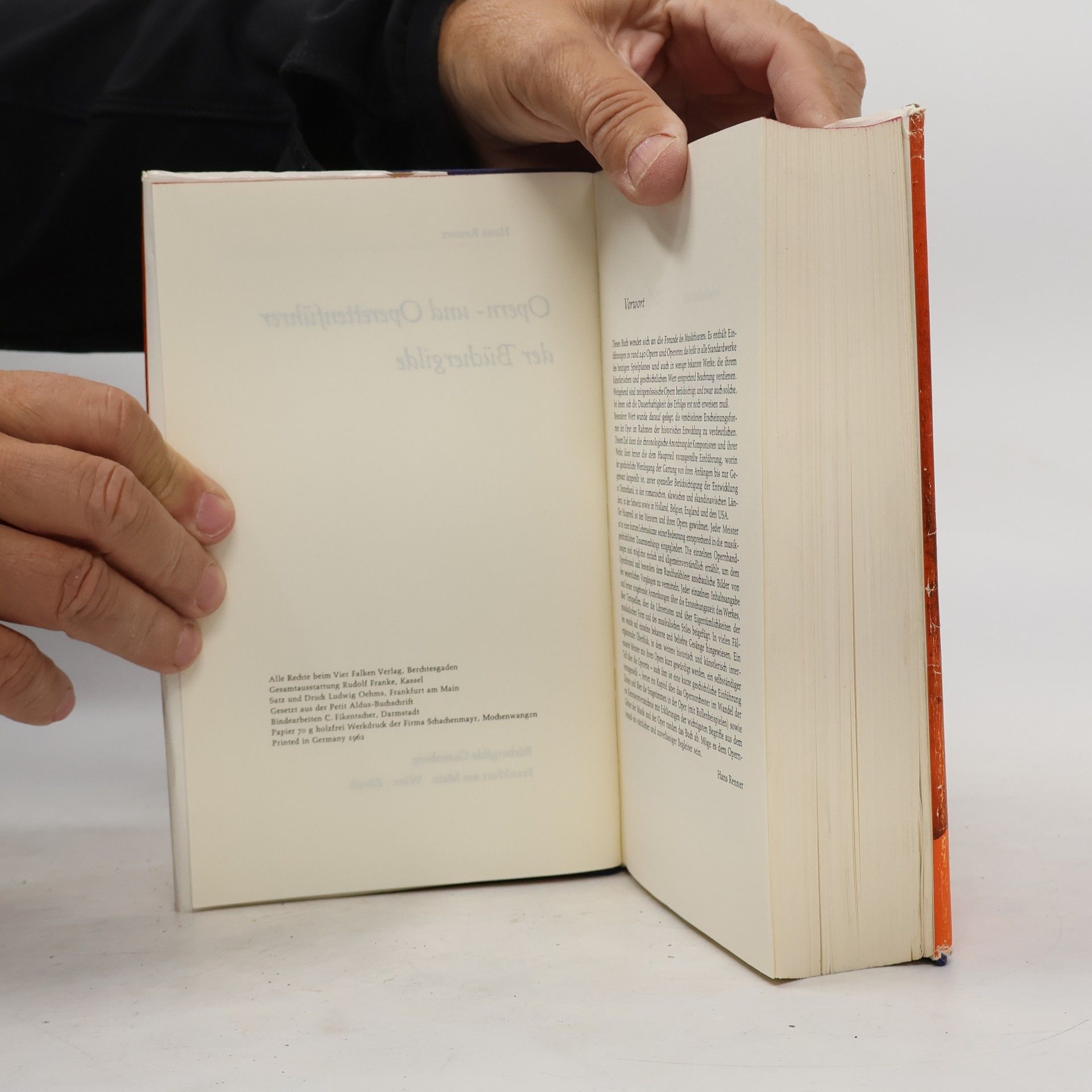 Hans Renner Opern- und Operettenführer der Büchergilde