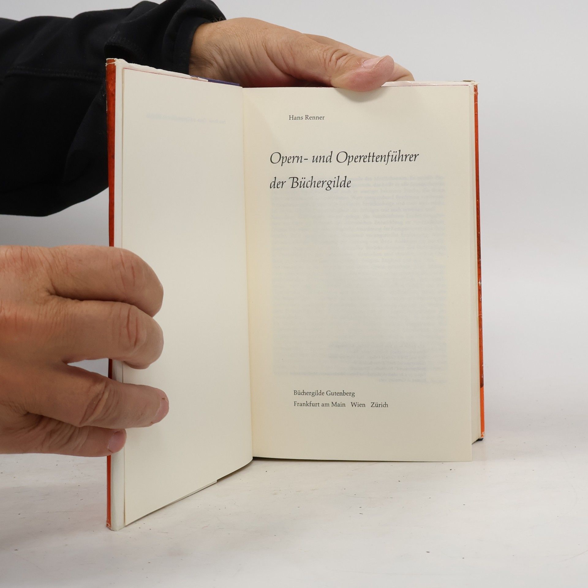 Hans Renner Opern- und Operettenführer der Büchergilde
