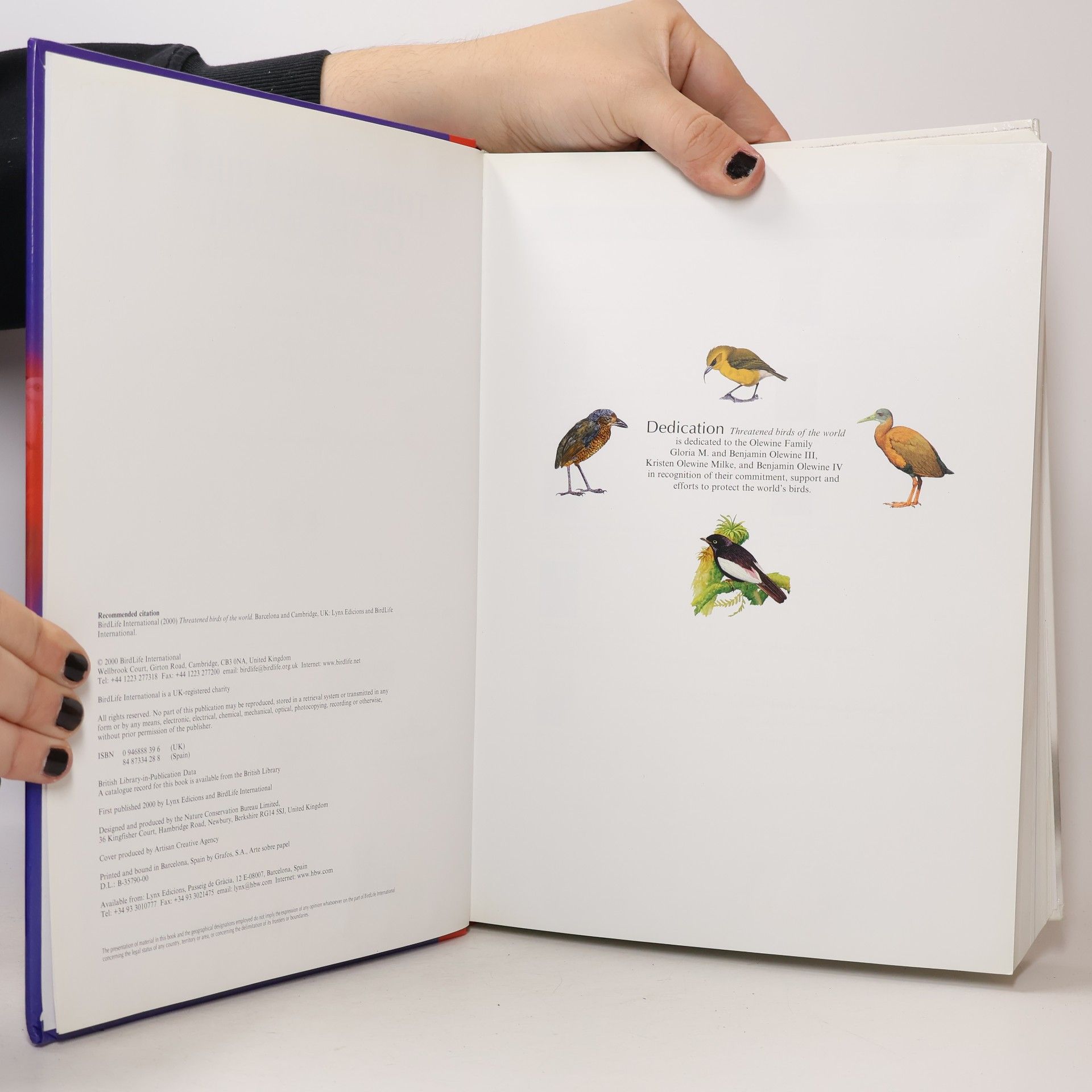 Alison Stattersfield Threatened Birds of the World