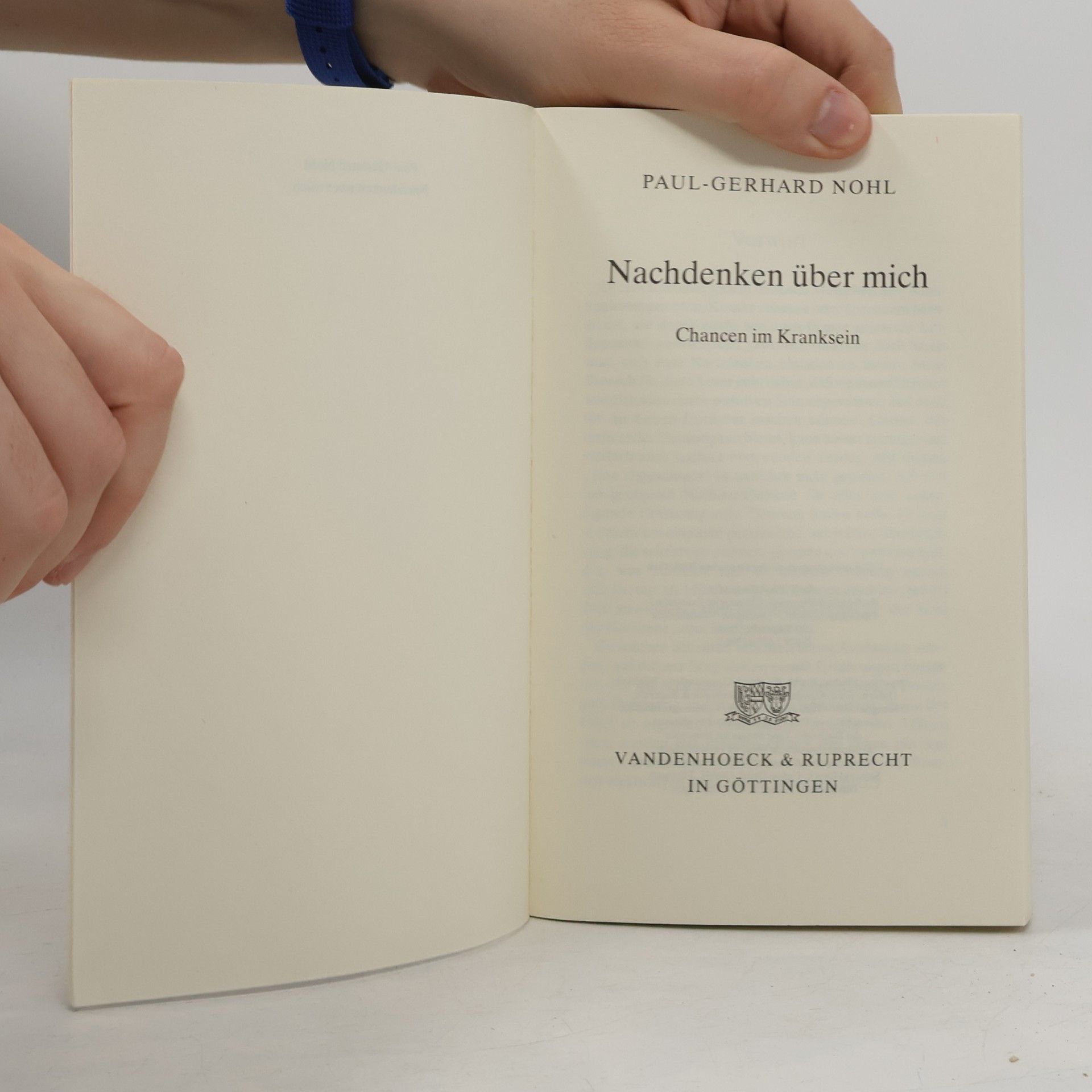 Paul-Gerhard Nohl Nachdenken über mich