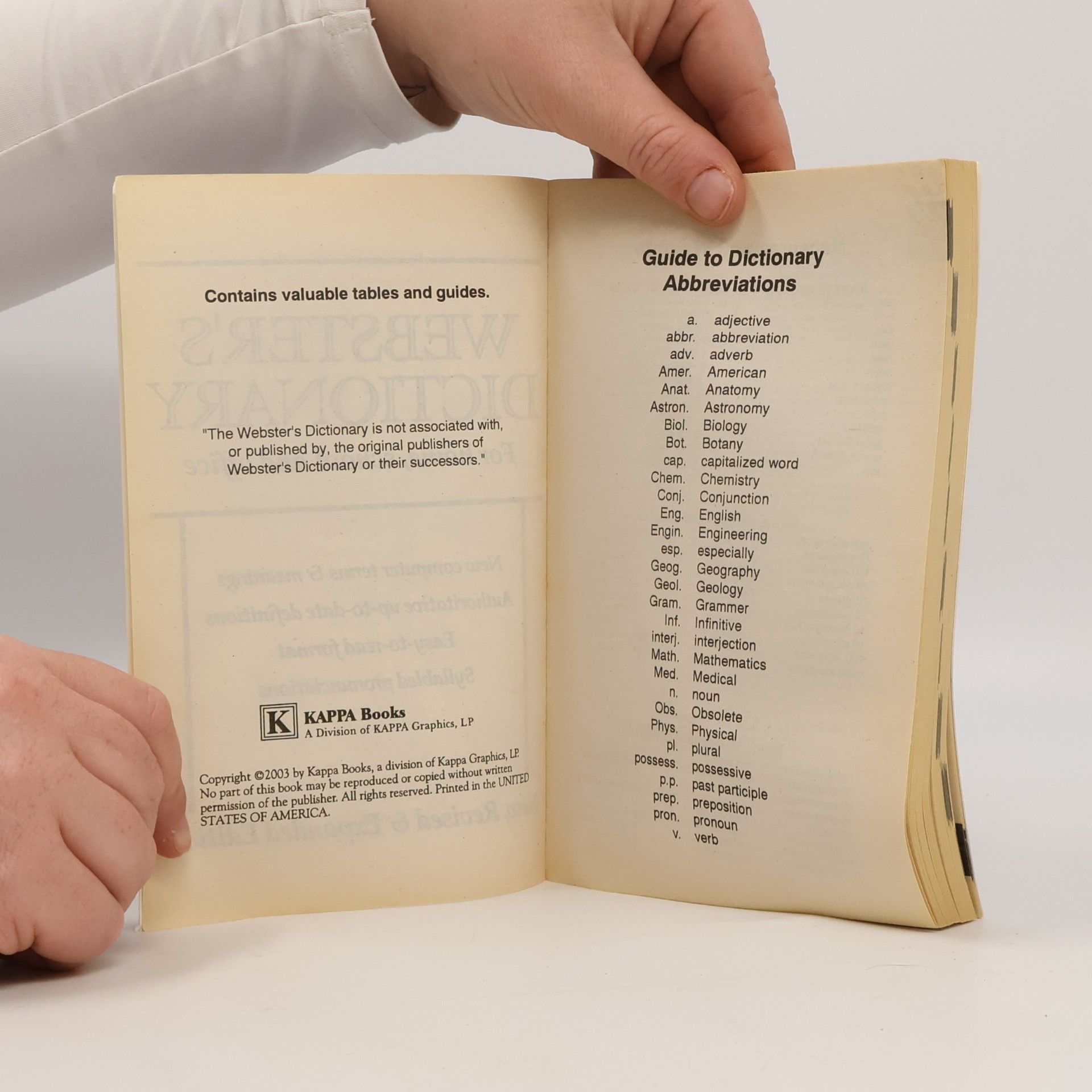 Various authors Webster's Dictionary