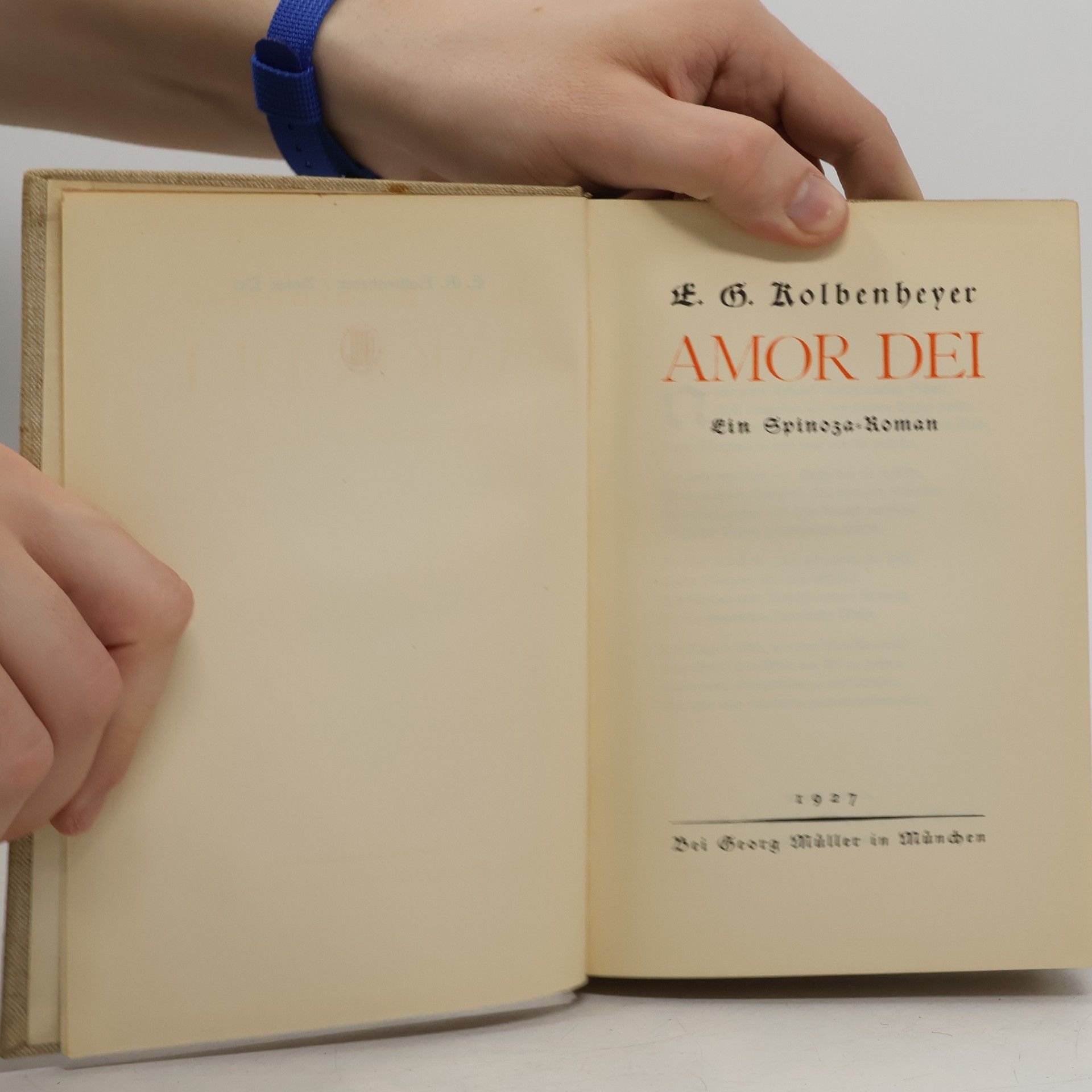 Erwin Guido Kolbenheyer Amor dei