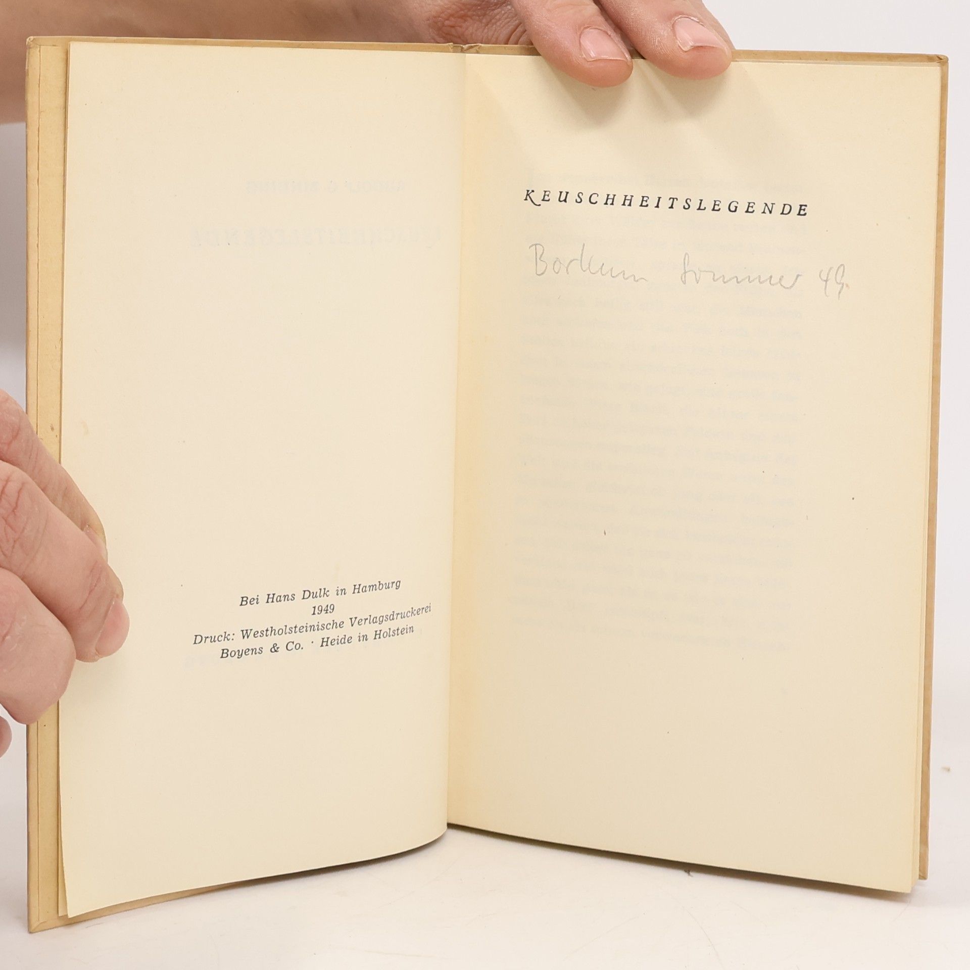 Rudolf G. Binding Keuschheitslegende