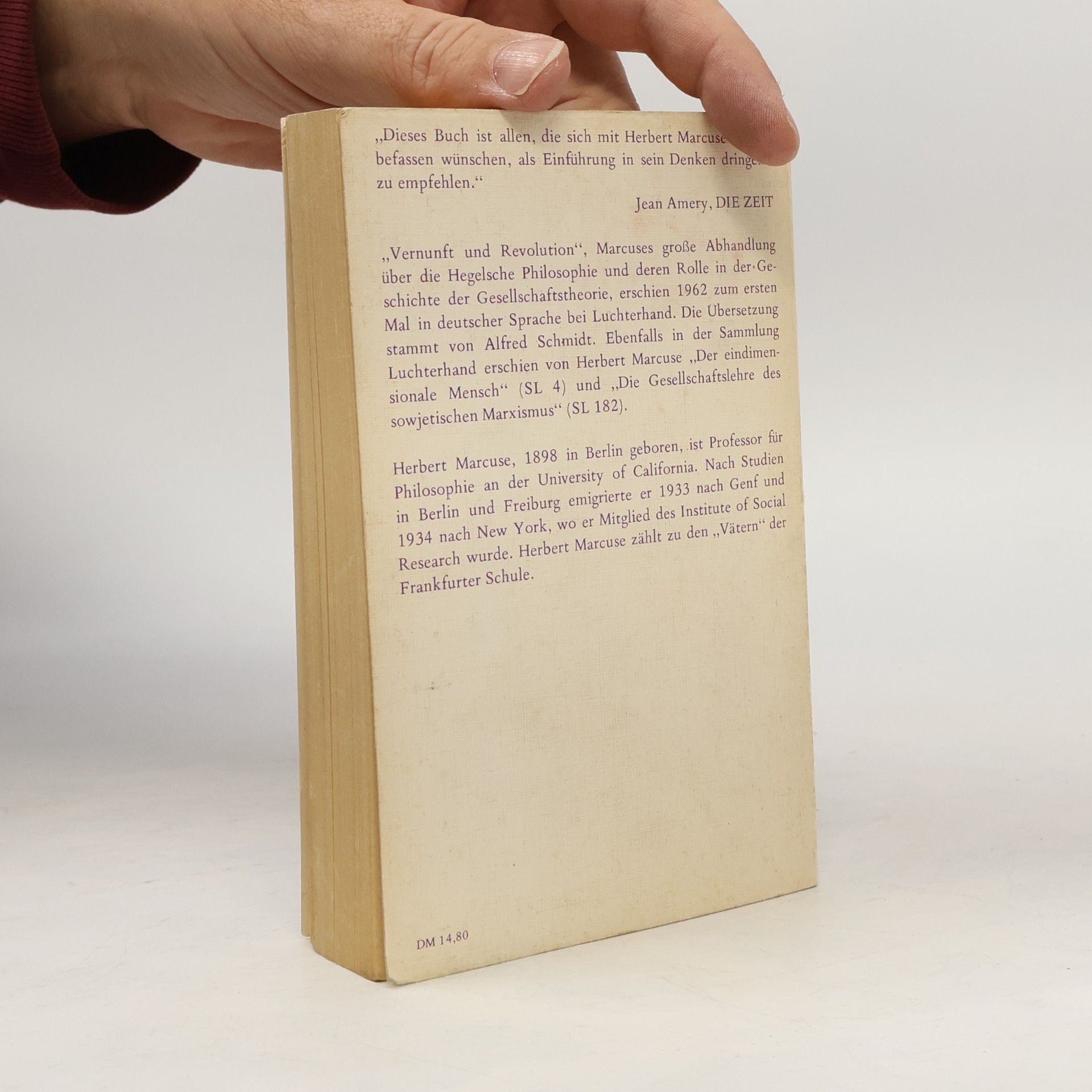 Herbert Marcuse Vernunft und Revolution