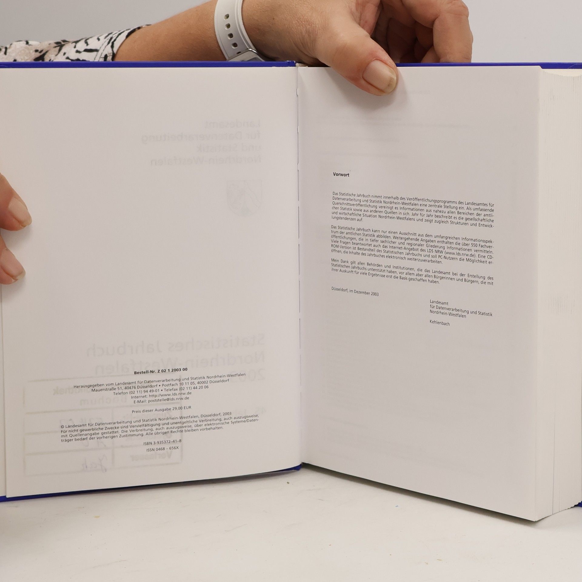 Landesamt für Datenverarbeitung und Statistik NRW Statistisches Jahrbuch Nordrhein-Westfalen 2003