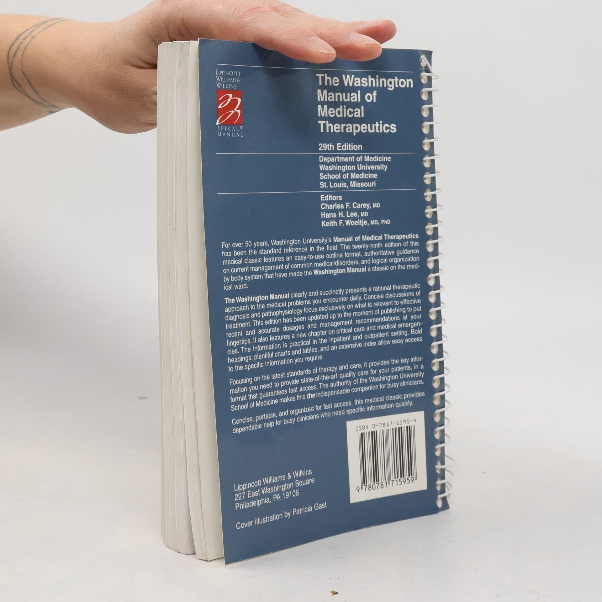 Charles F. Carey Spiral Manual Series - 29: The Washington Manual of Medical Therapeutics