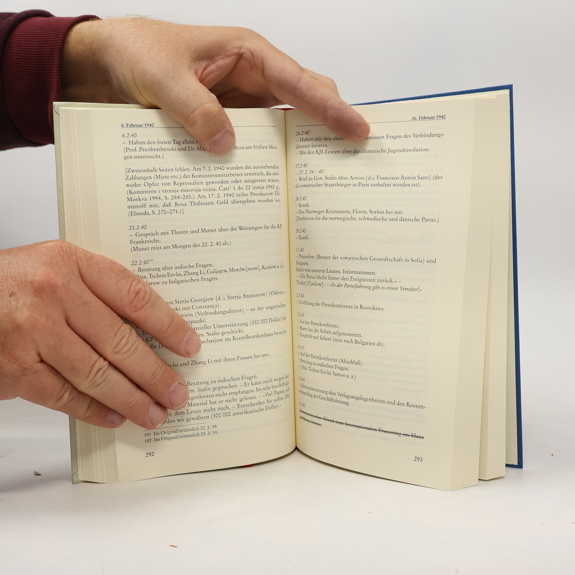 Georgi Dimitrov Tagebücher 1933-1943. Kommentare und Materialien