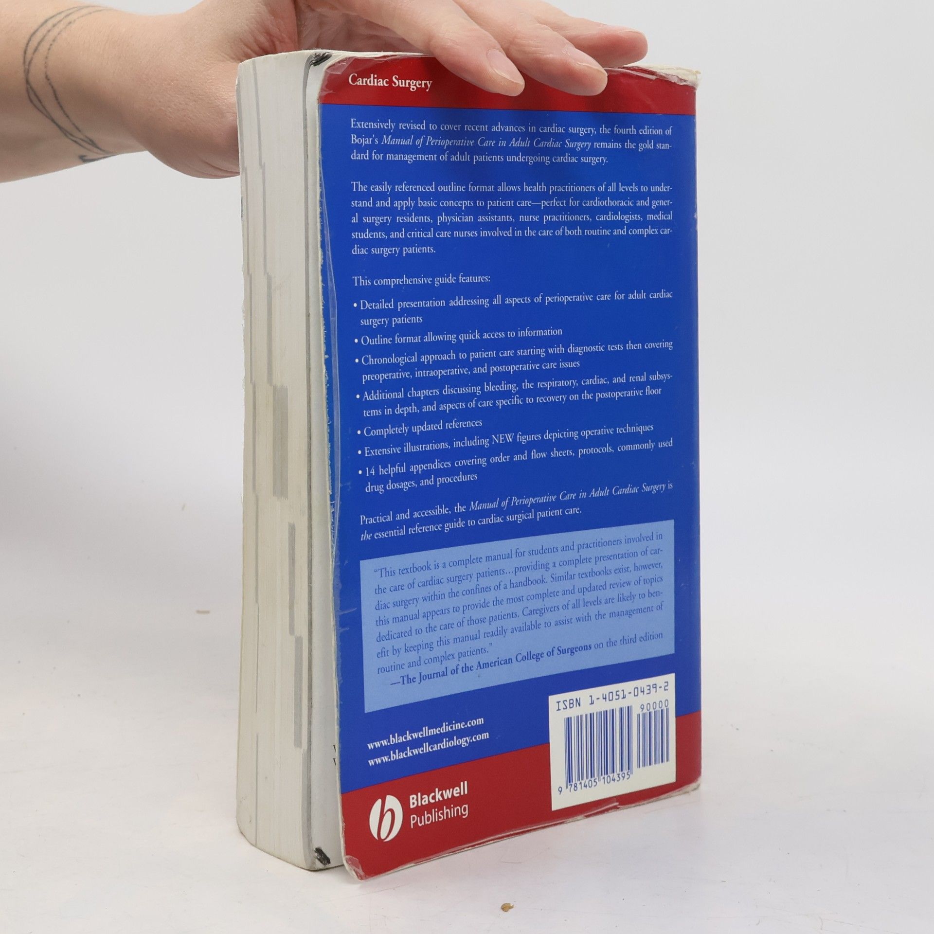 Robert M. Bojar Manual Of Perioperative Care In Adult Cardiac Surgery Fourth Edition
