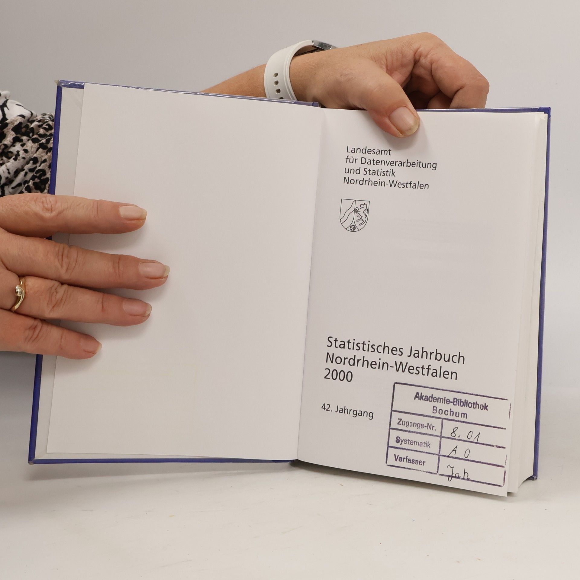 Landesamt für Datenverarbeitung und Statistik NRW Statistisches Jahrbuch Nordrhein-Westfalen 2000
