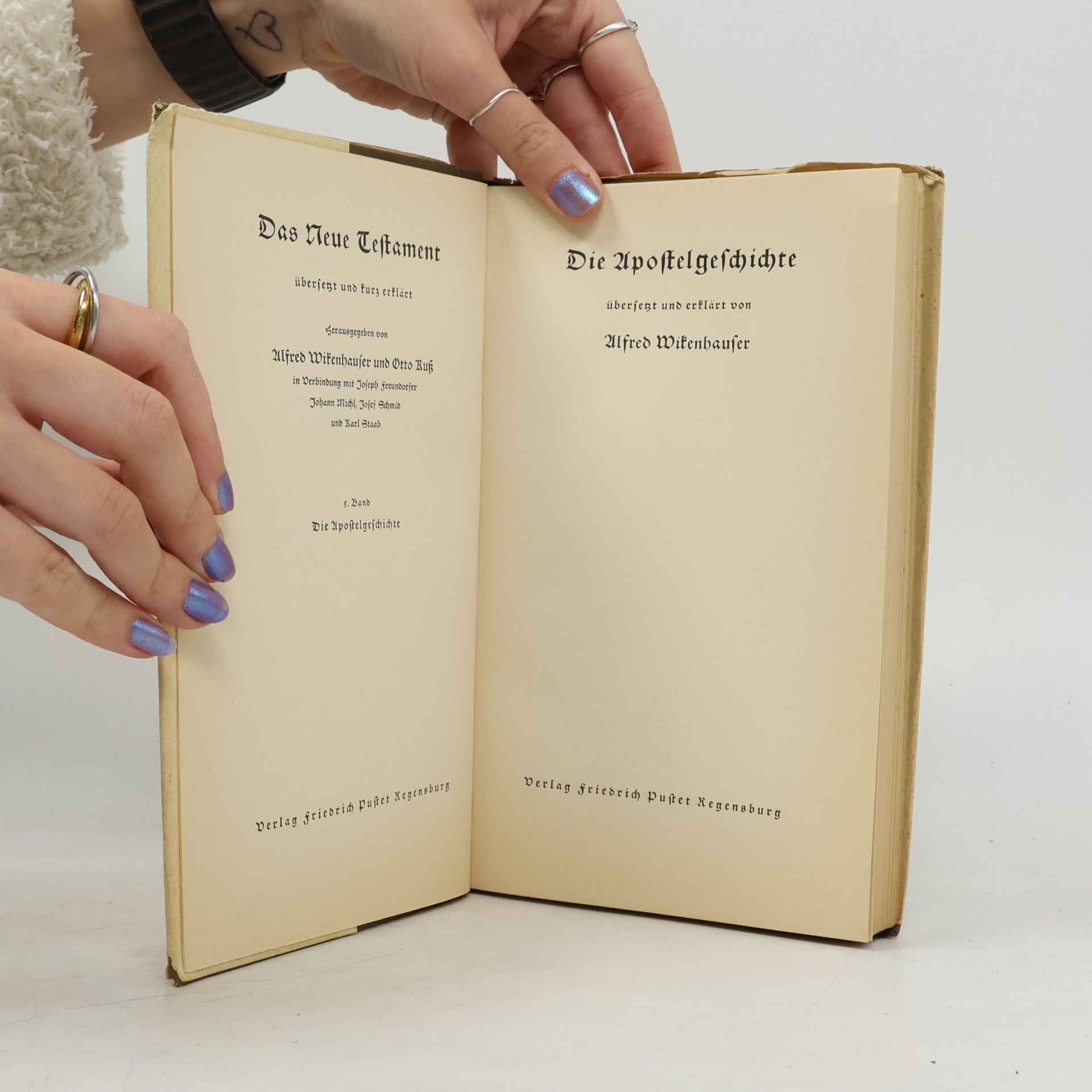 Alfred Wikenhauser Die Apostelgeschichte