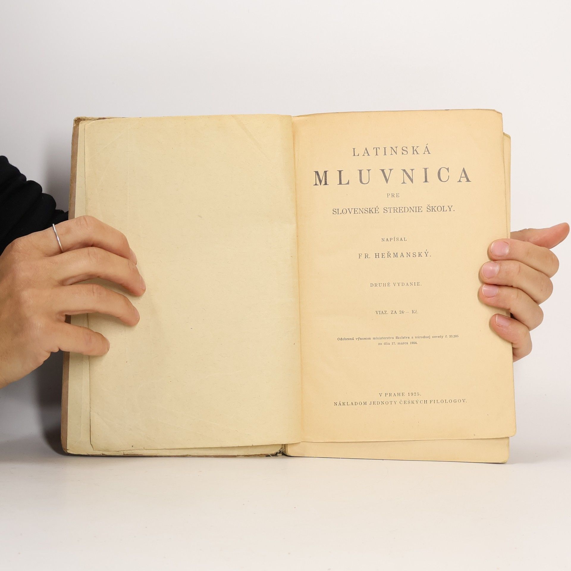 Fr. Heřmanský Latinská mluvnica pre slovenské stredné školy