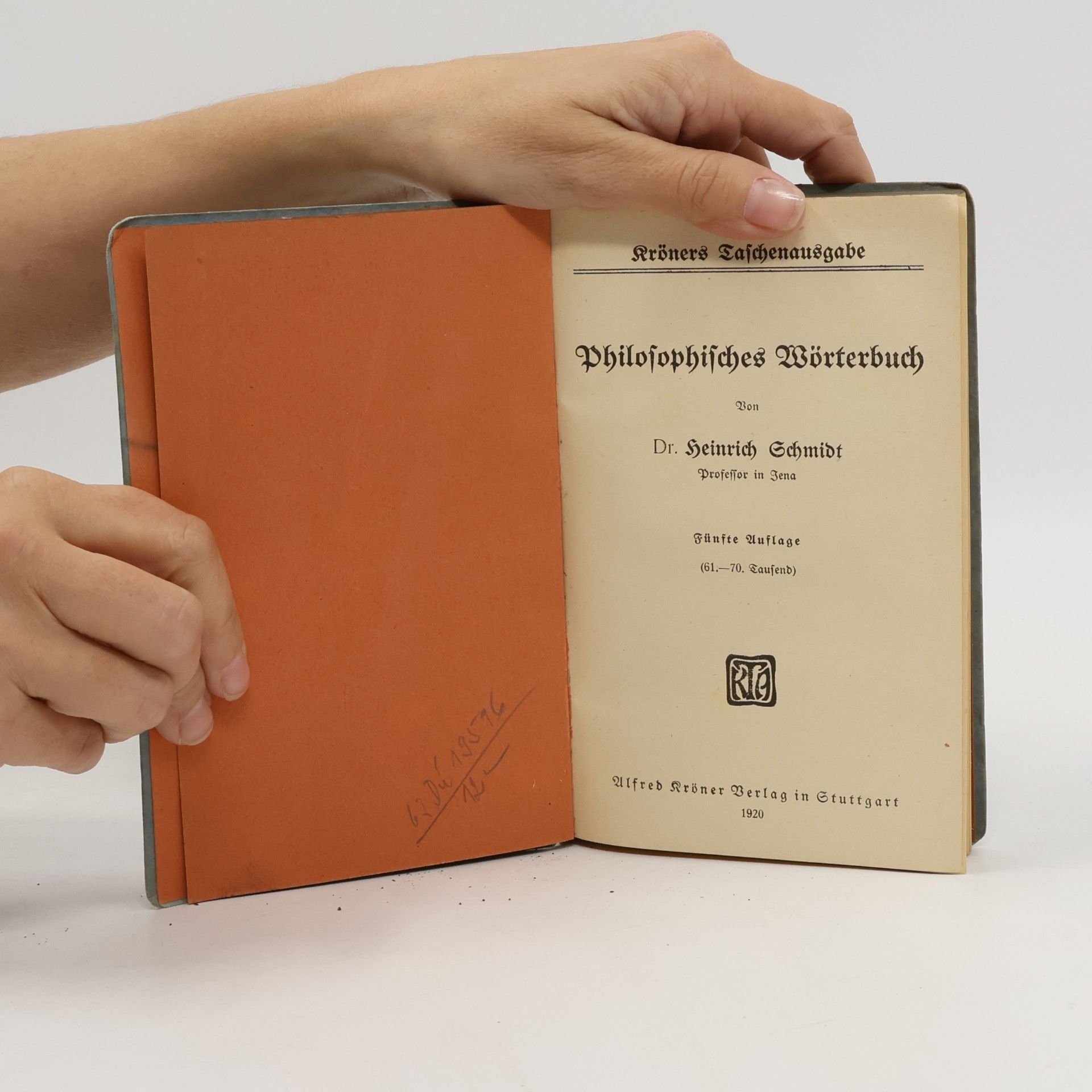 Heinrich Schmidt Philosophisches Wörterbuch