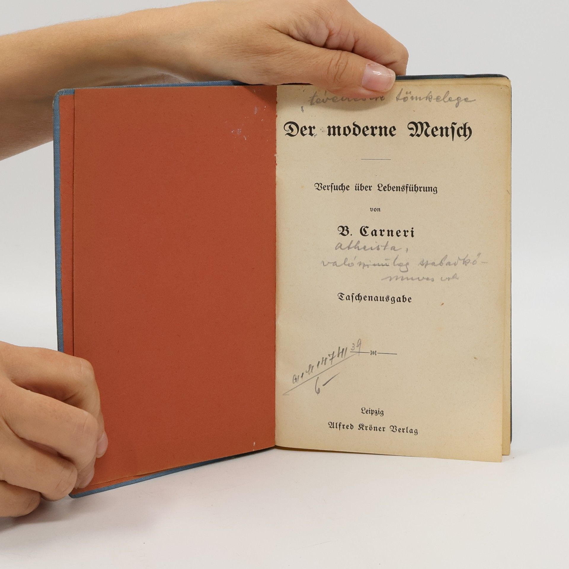 B. Carneri Der moderne Mensch