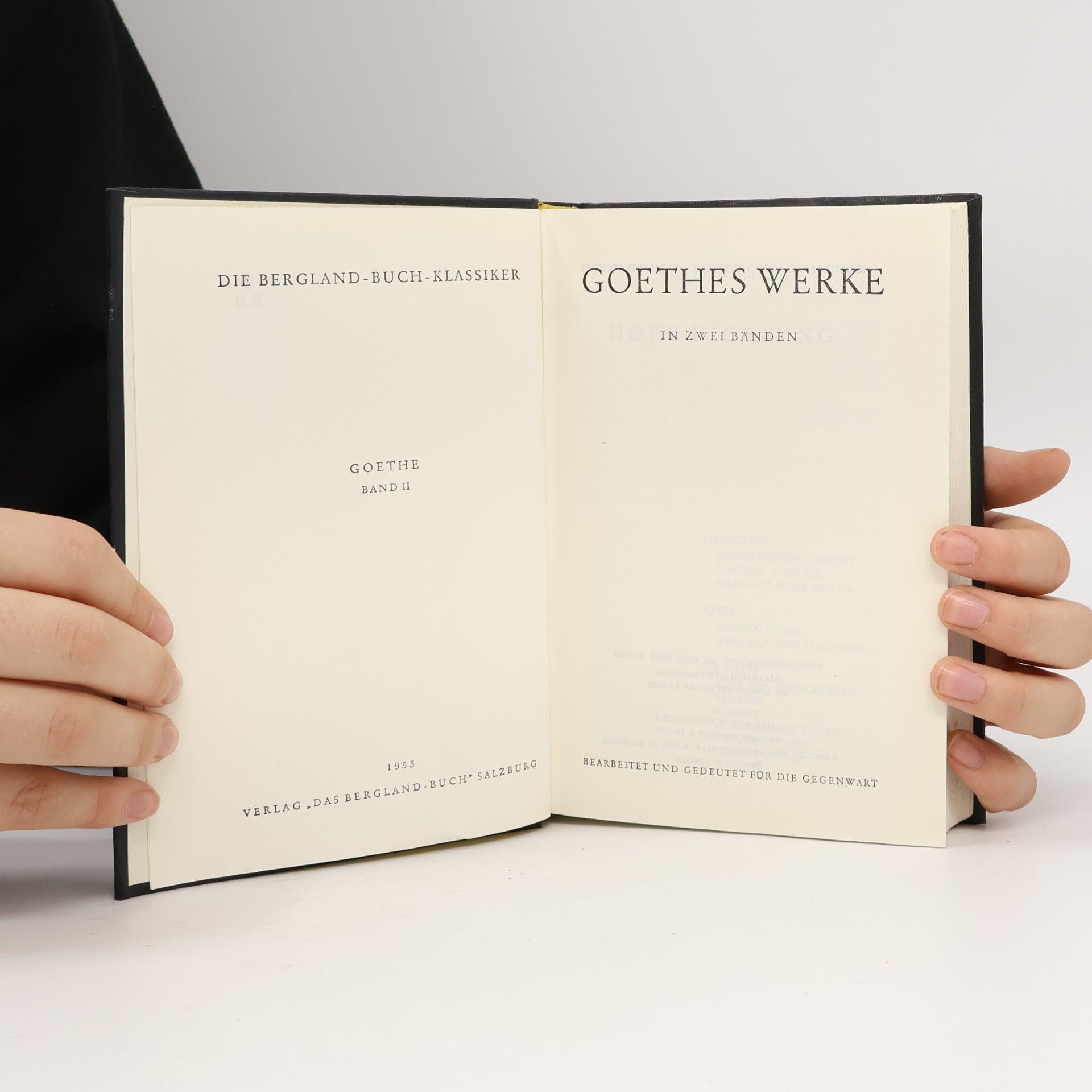 Johann Wolfgang von Goethe Goethes Werke II