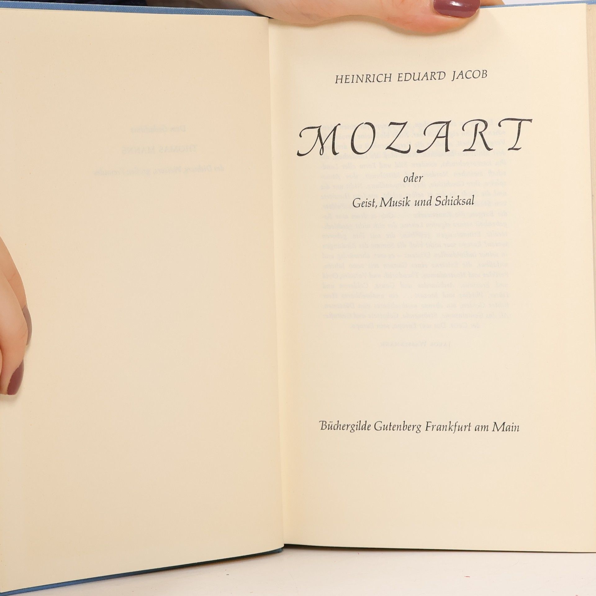 Heinrich Ed. Jacob Mozart oder Geist, Musik und Schicksal