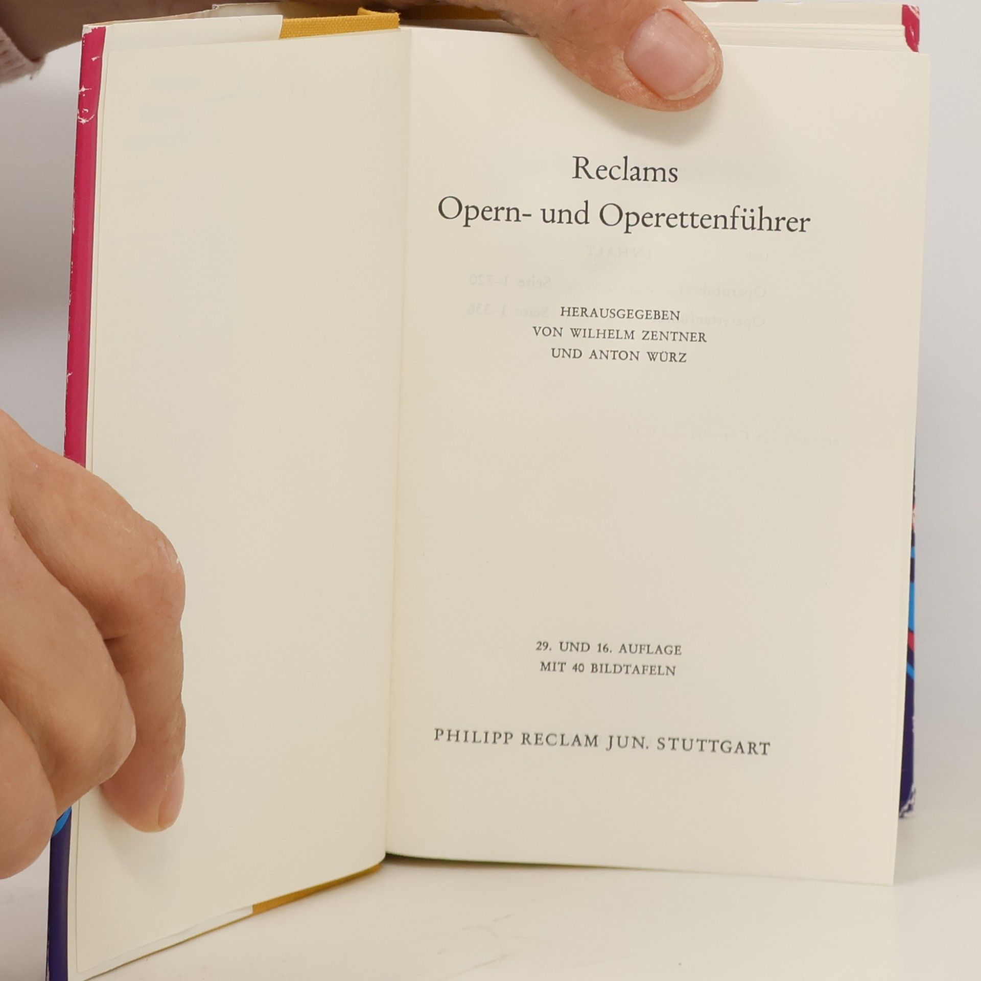 Autores varios Reclams Opern- und Operettenführer