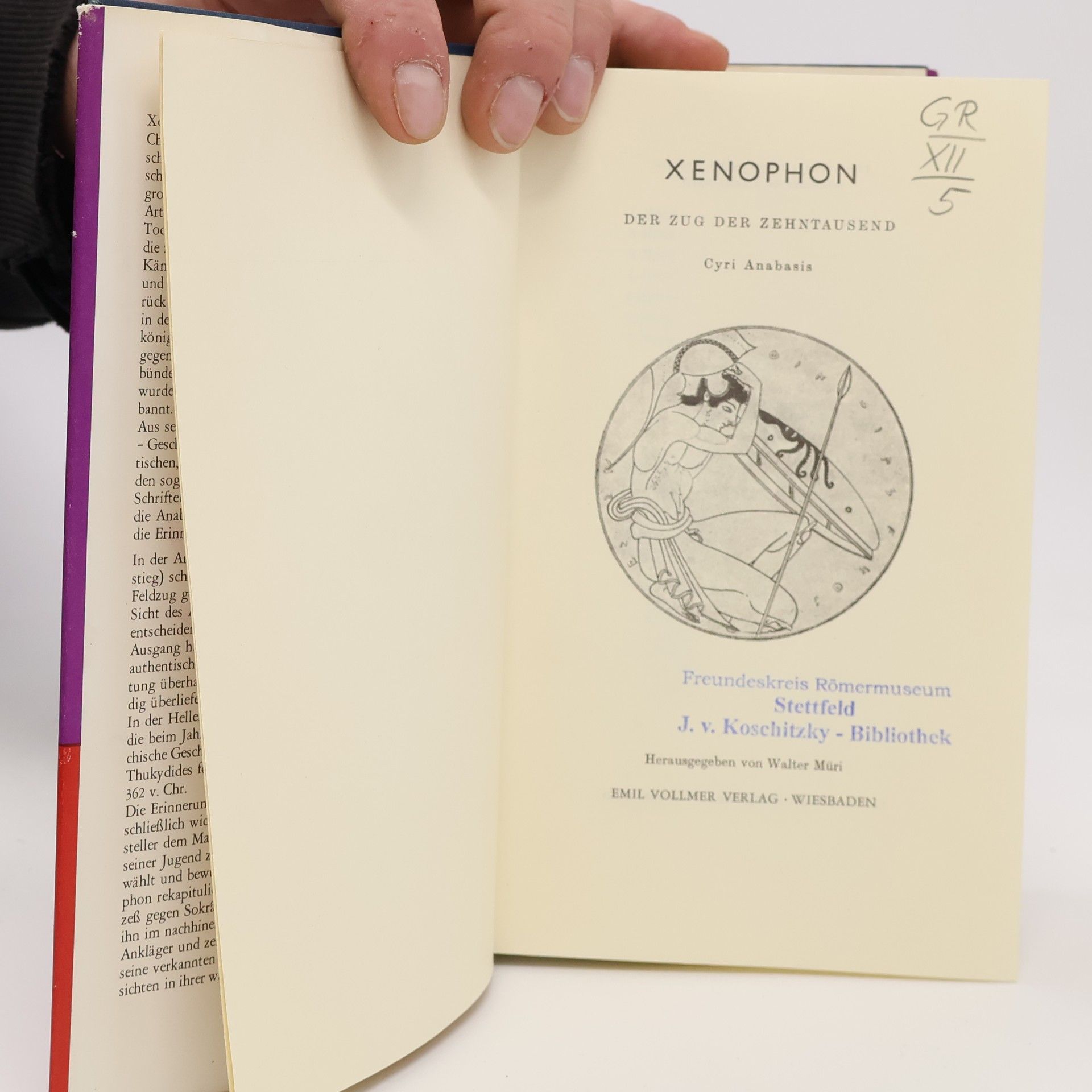 Walter Müri Xenophon Anabasis hellenika Erinnerungen an Sokrates