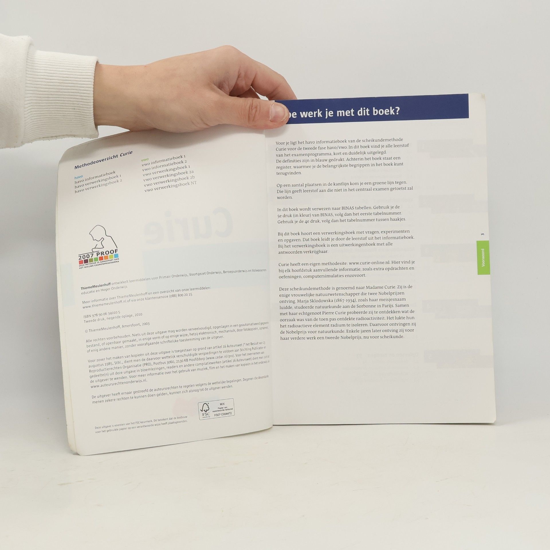 Francis H.C. Bouman Curie Havo Informatieboek: Scheikunde voor de tweede fase