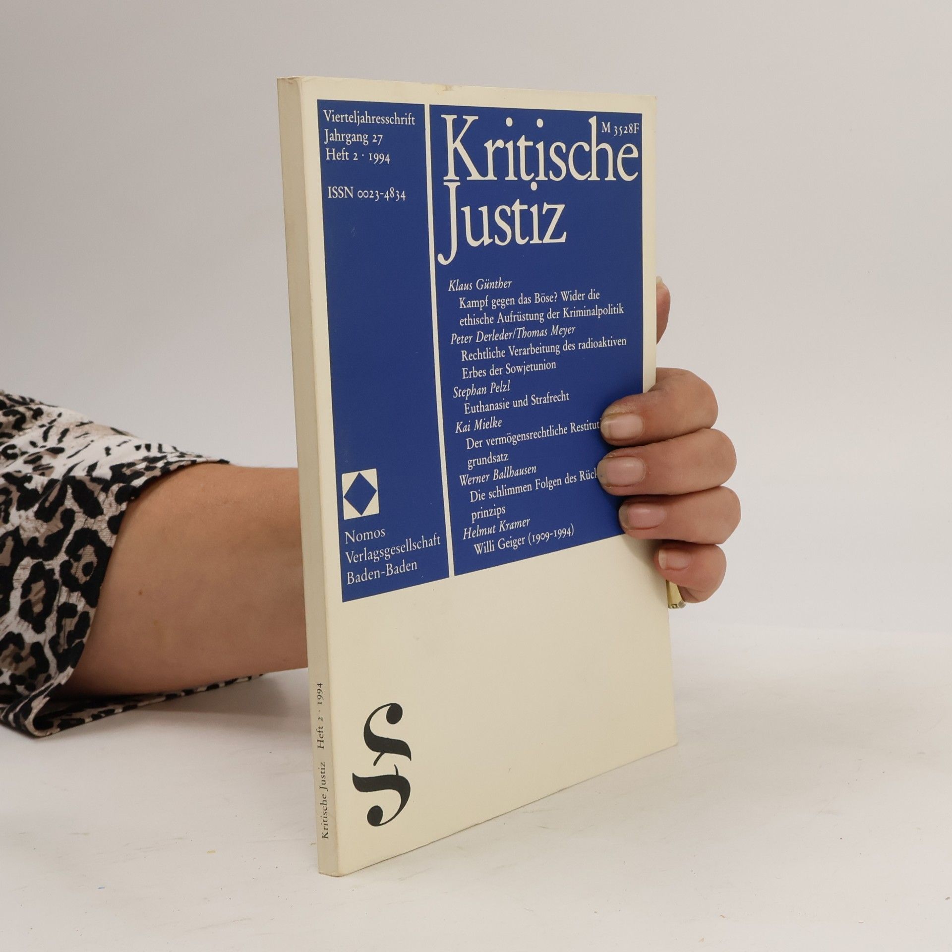 Autorenkollektiv Kritische Justiz. Jahrgang 27. Heft 2/1994
