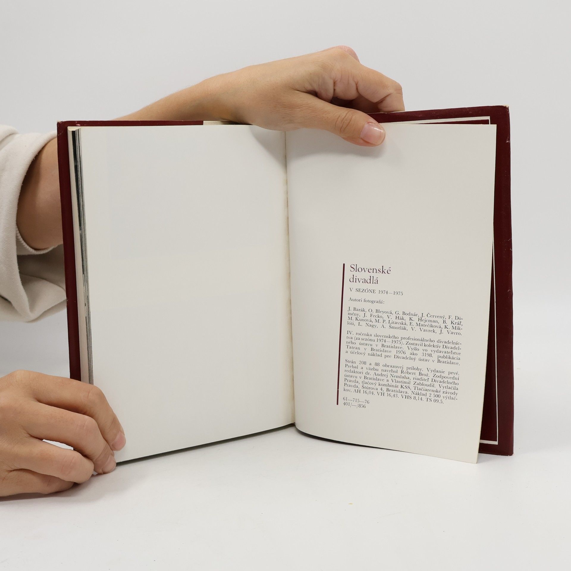 Various authors Slovenské divadlá v sezóne 1974-1975