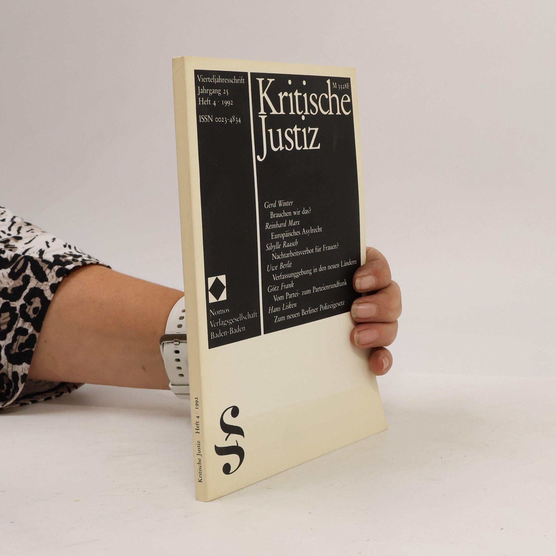 Autorenkollektiv Kritische Justiz. Jahrgang 25, Heft 4/1992