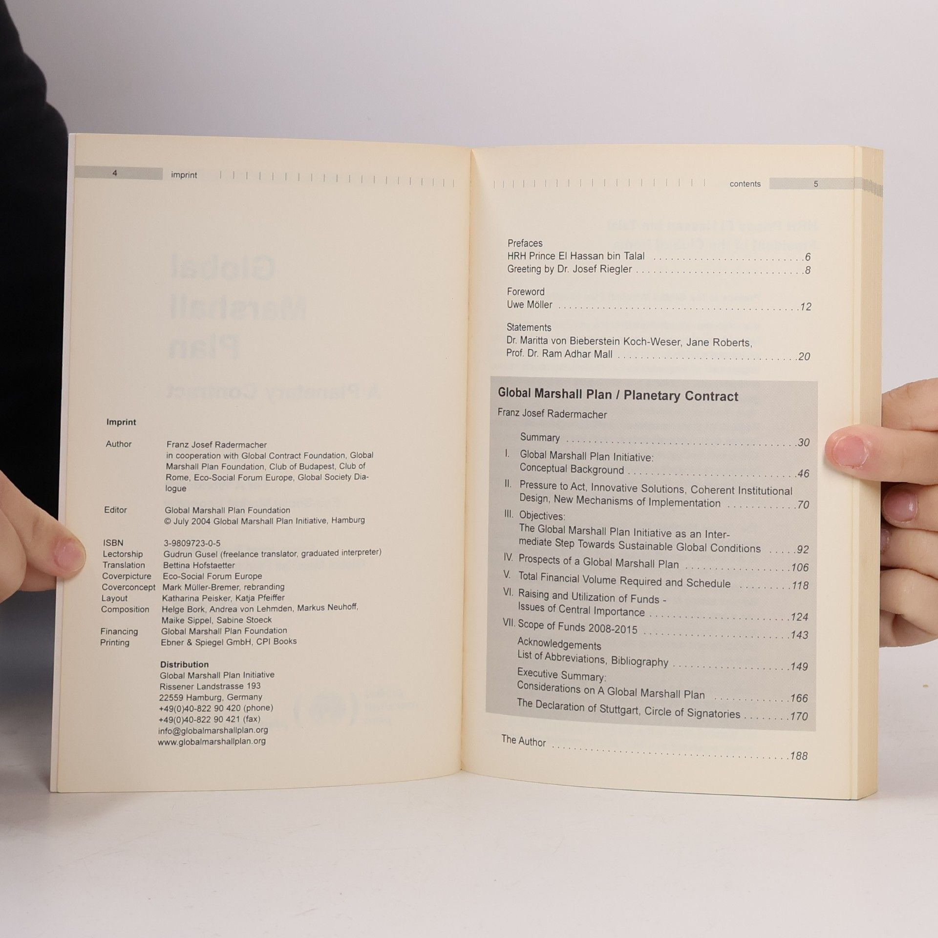 Franz Josef Radermacher Global Marshall Plan. A Planetary Contract