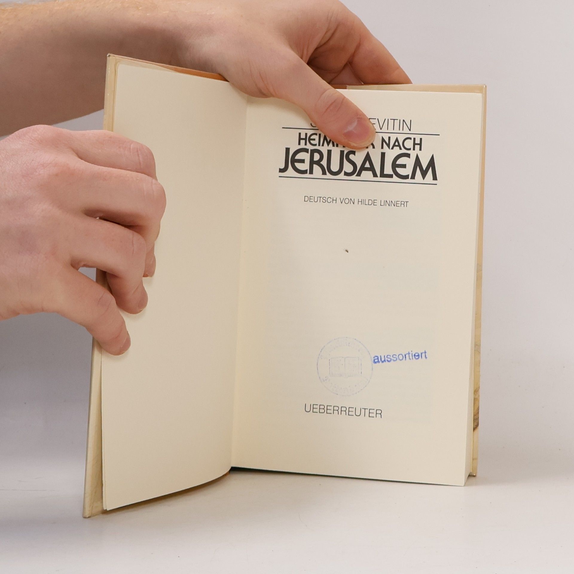 Sonia Levitin Heimkehr nach Jerusalem