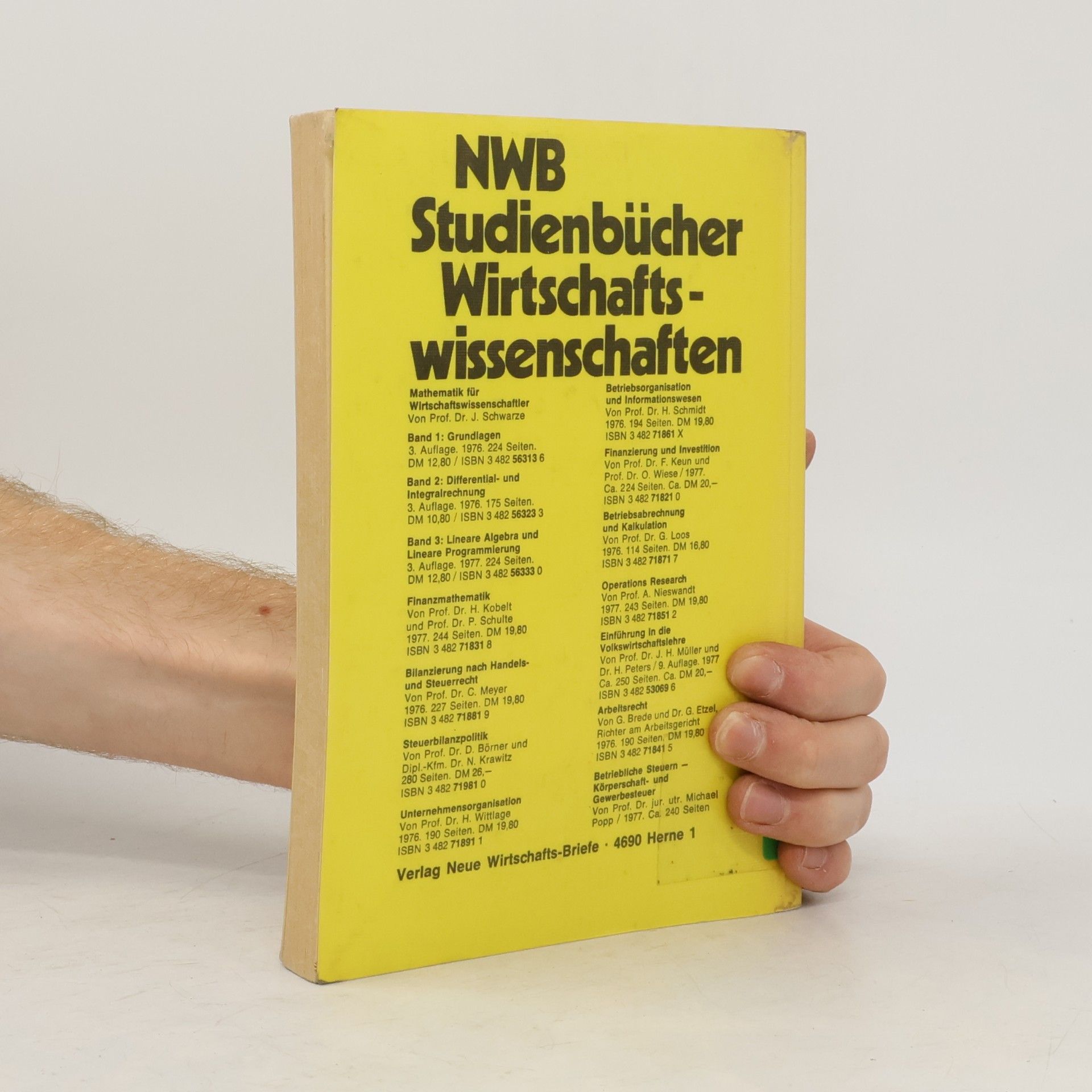 Berthold Wissebach NWB Studienbücher Wirtschaftswissenschaften: Beschaffung und Materialwirtschaft