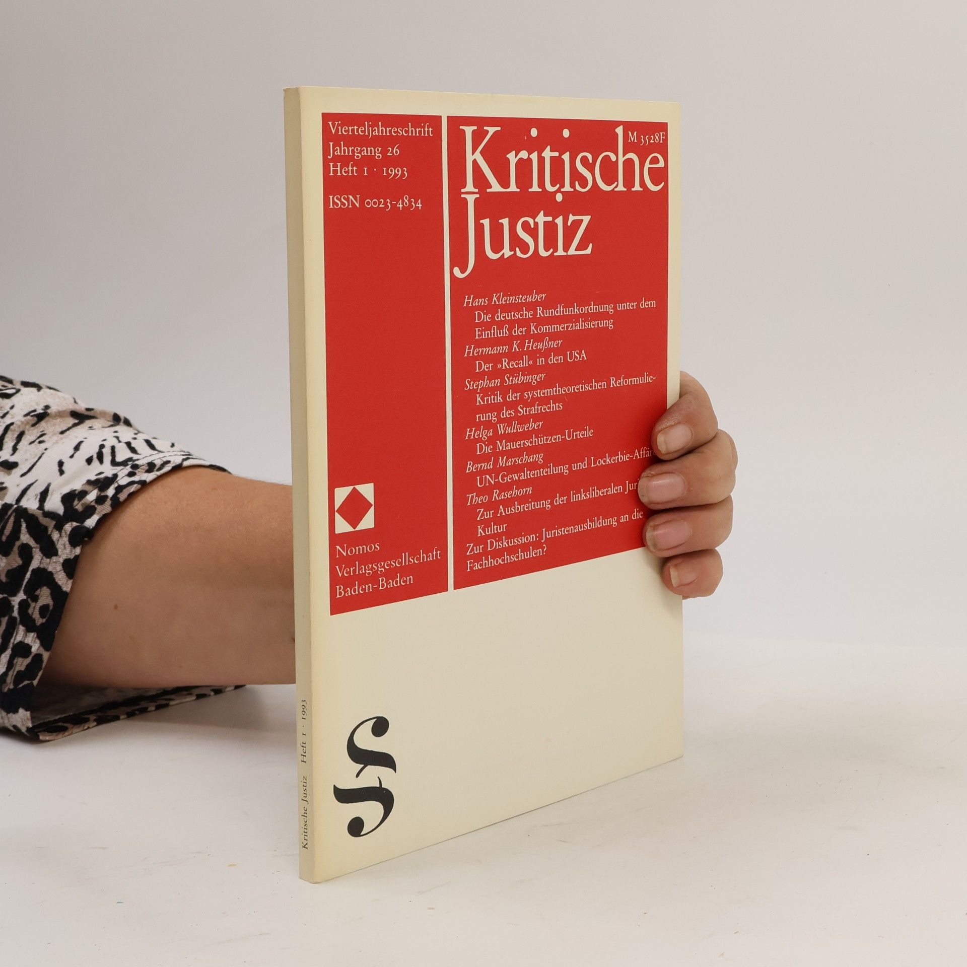 Autorenkollektiv Kritische Justiz. Jahrgang 26, Heft 1