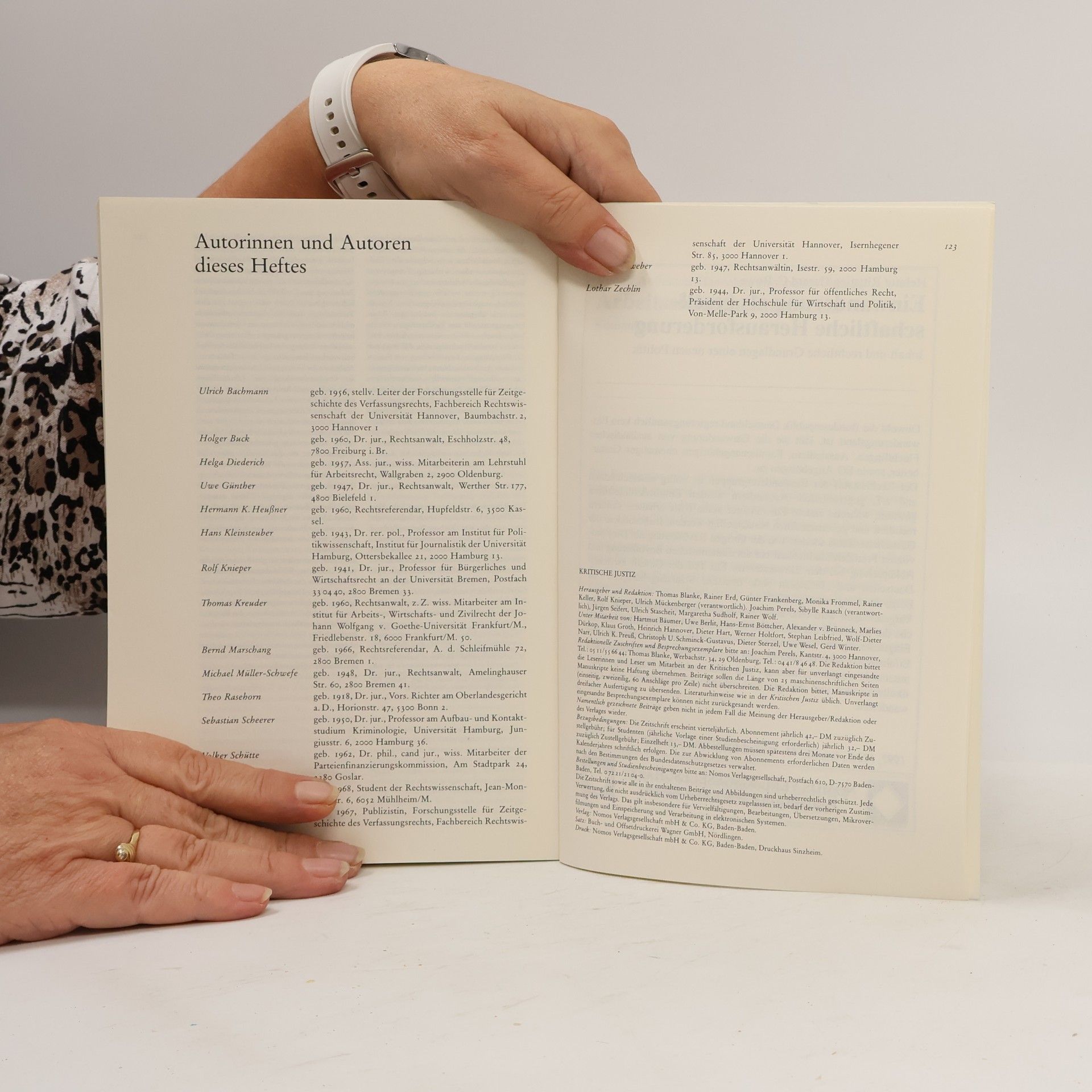 Autorenkollektiv Kritische Justiz. Jahrgang 26, Heft 1