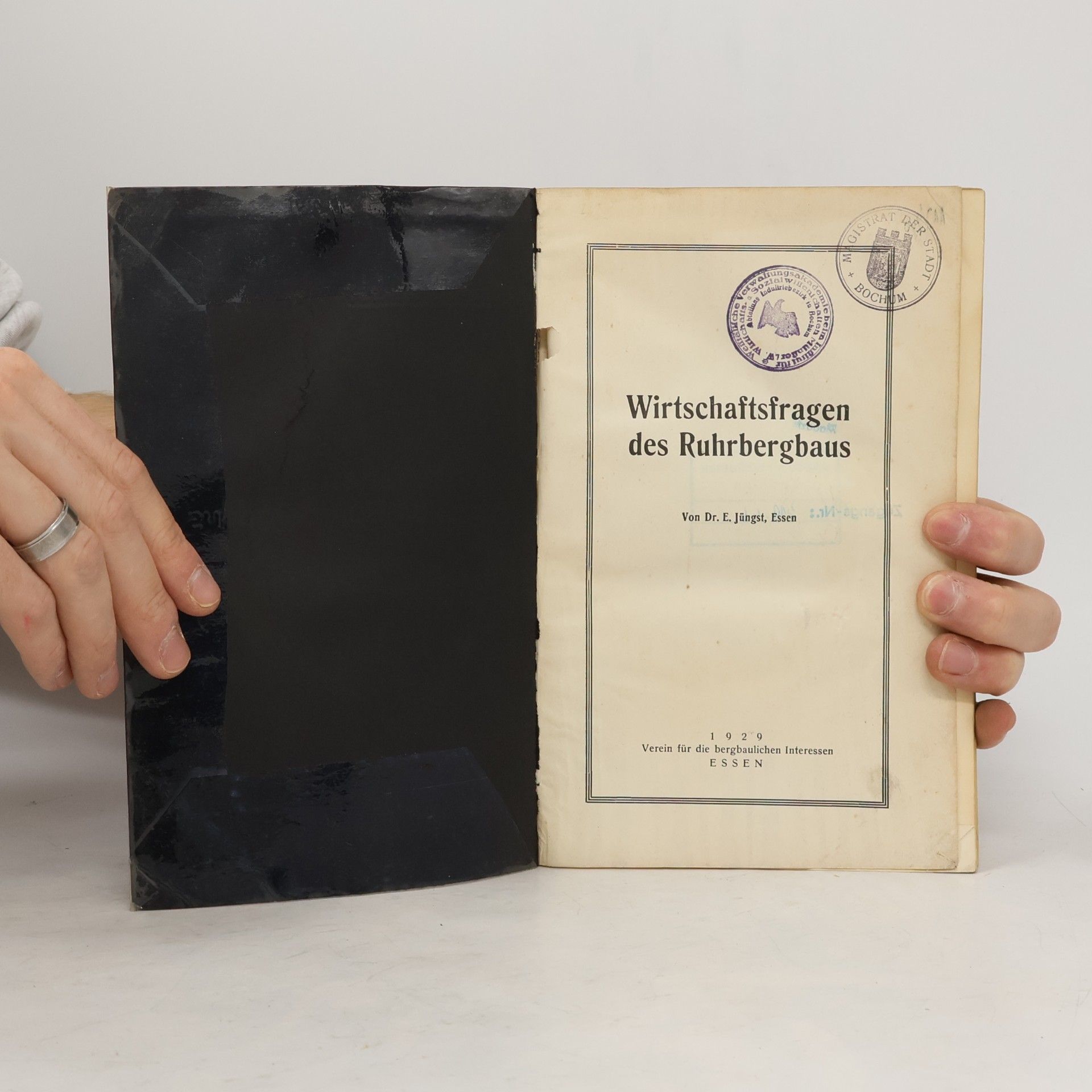 Ernst Jüngst Wirtschaftsfragen des Ruhrbergbaus